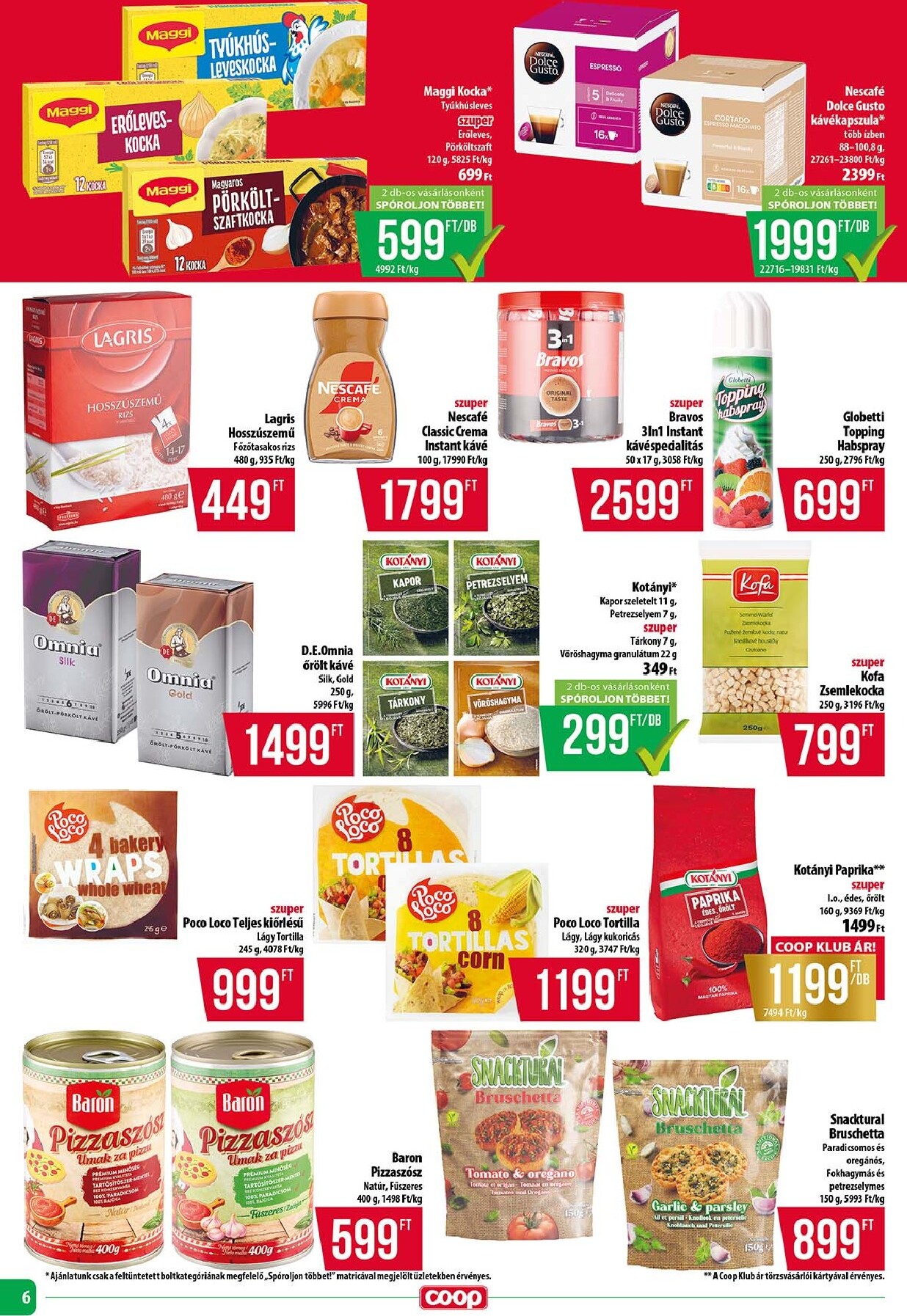 coop - A jövőbeli Coop - Tisza - Abc-Szuper akciós újság csütörtöktől 2026.09.17.-tól szerdától 2026.09.23.-ig érvényes. - page: 6