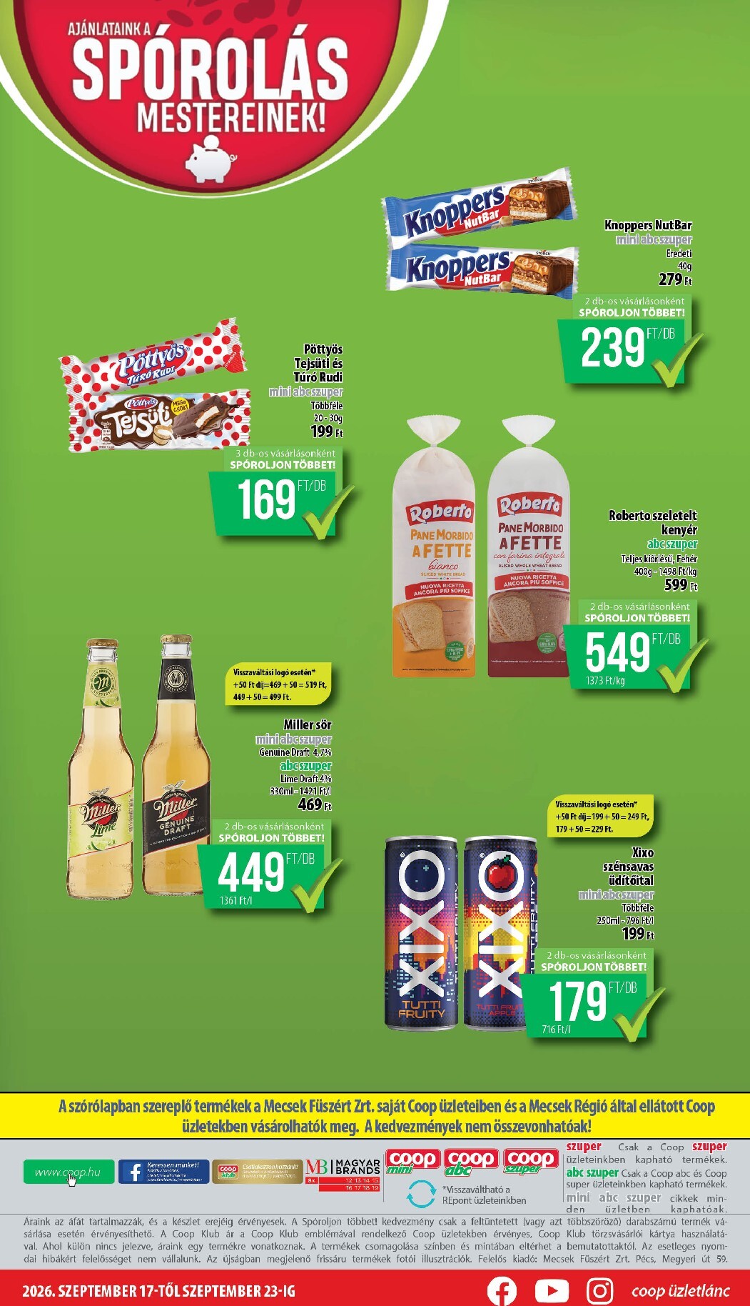 coop - A jövőbeli Coop - Mecsek akciós újság csütörtöktől 2026.09.17.-tól szerdától 2026.09.23.-ig érvényes. - page: 12