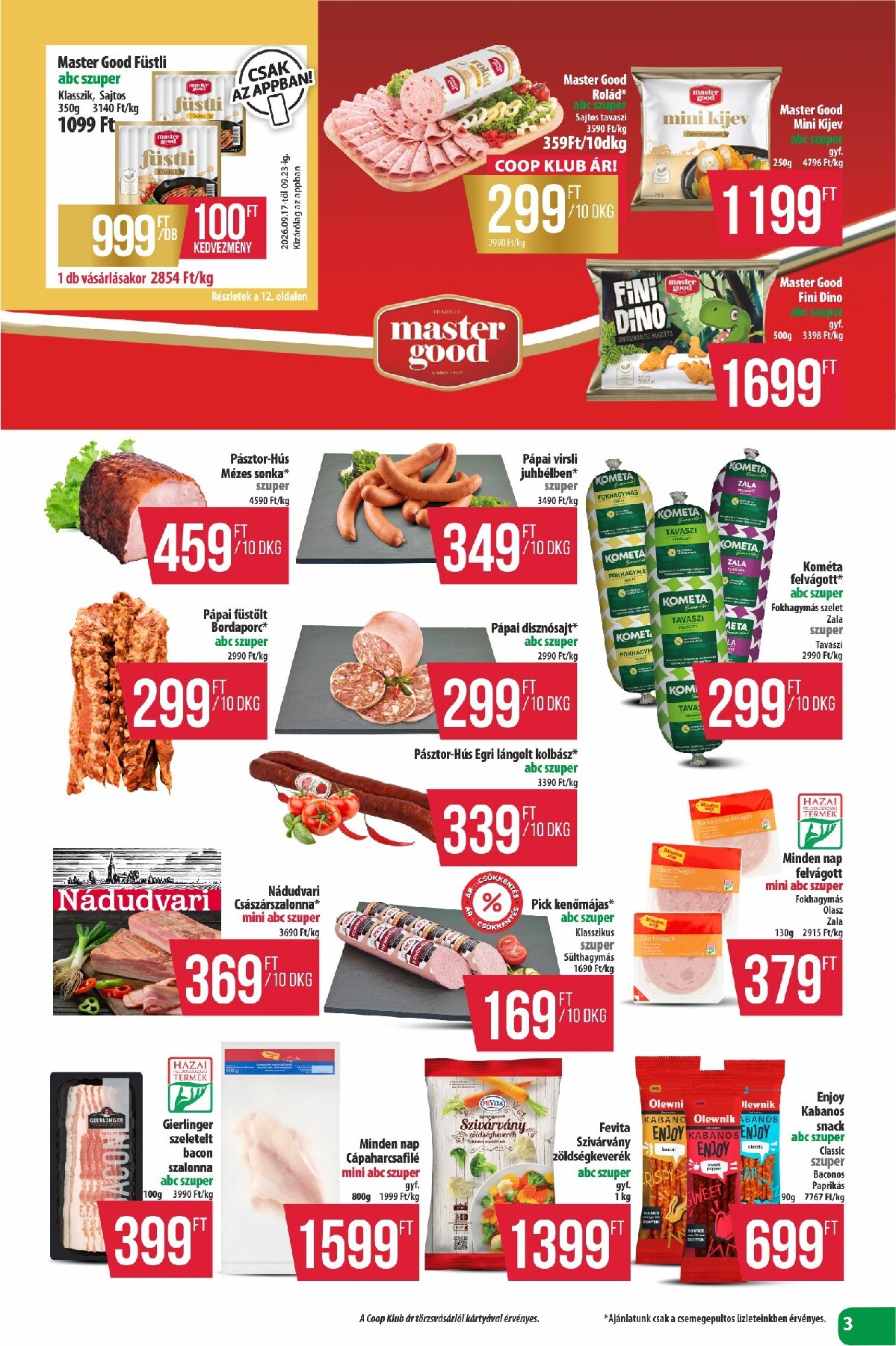 coop - A jövőbeli Coop - Észak-Kelet akciós újság csütörtöktől 2026.09.17.-tól szerdától 2026.09.23.-ig érvényes. - page: 3