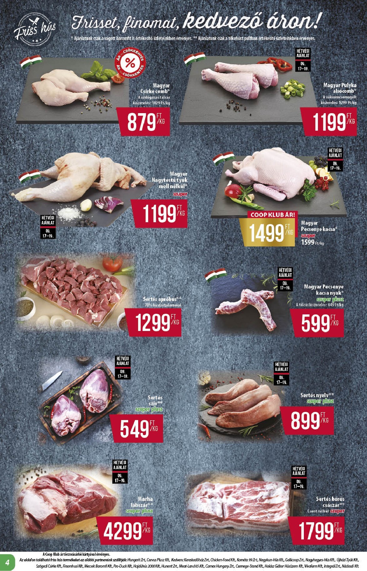 coop - A jövőbeli Coop - Abc Szuper Alföld akciós újság csütörtöktől 2026.09.17.-tól szerdától 2026.09.23.-ig érvényes. - page: 4