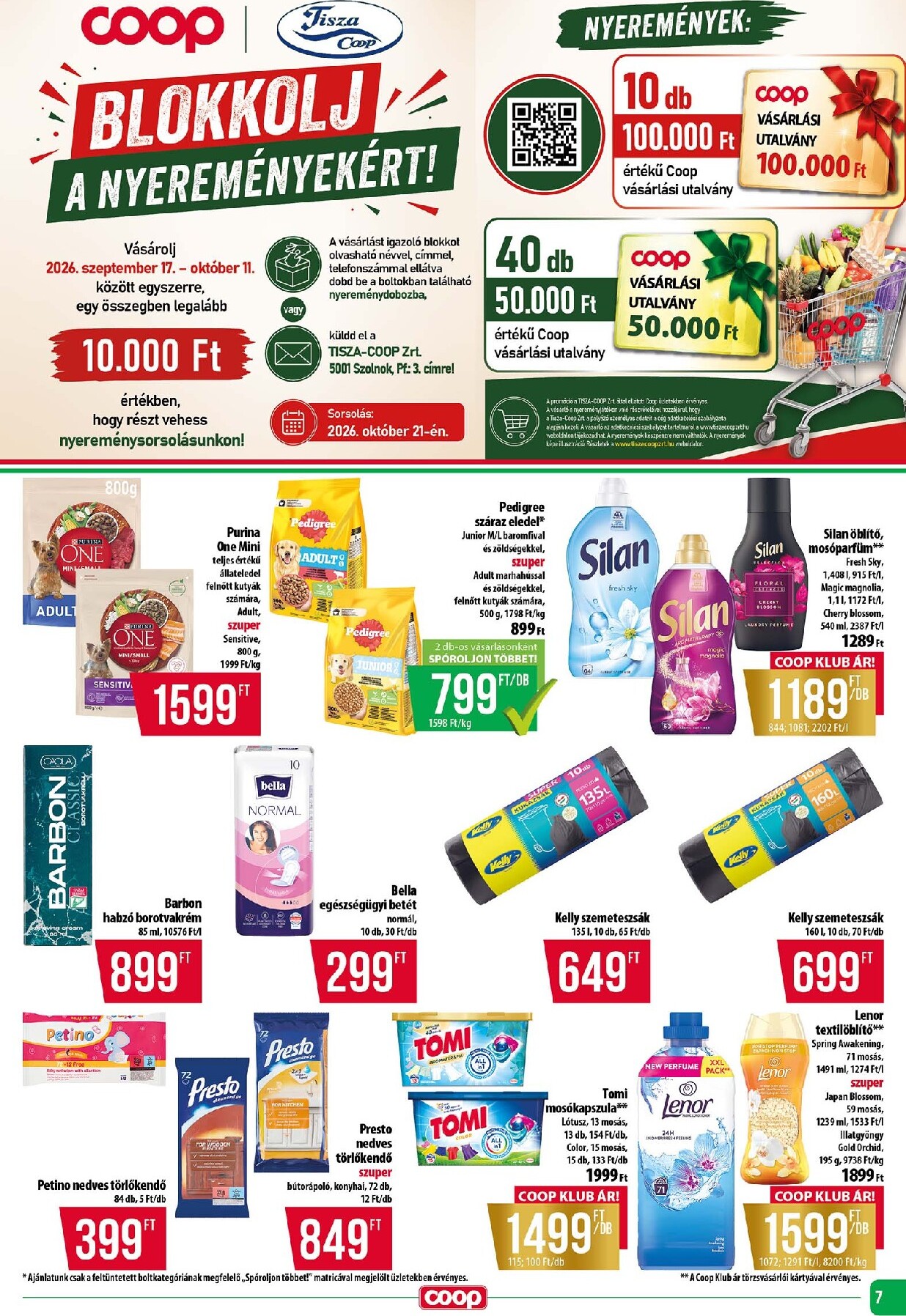 coop - A jövőbeli Coop - Tisza - Abc-Szuper akciós újság csütörtöktől 2026.09.24.-tól szerdától 2026.09.30.-ig érvényes. - page: 7