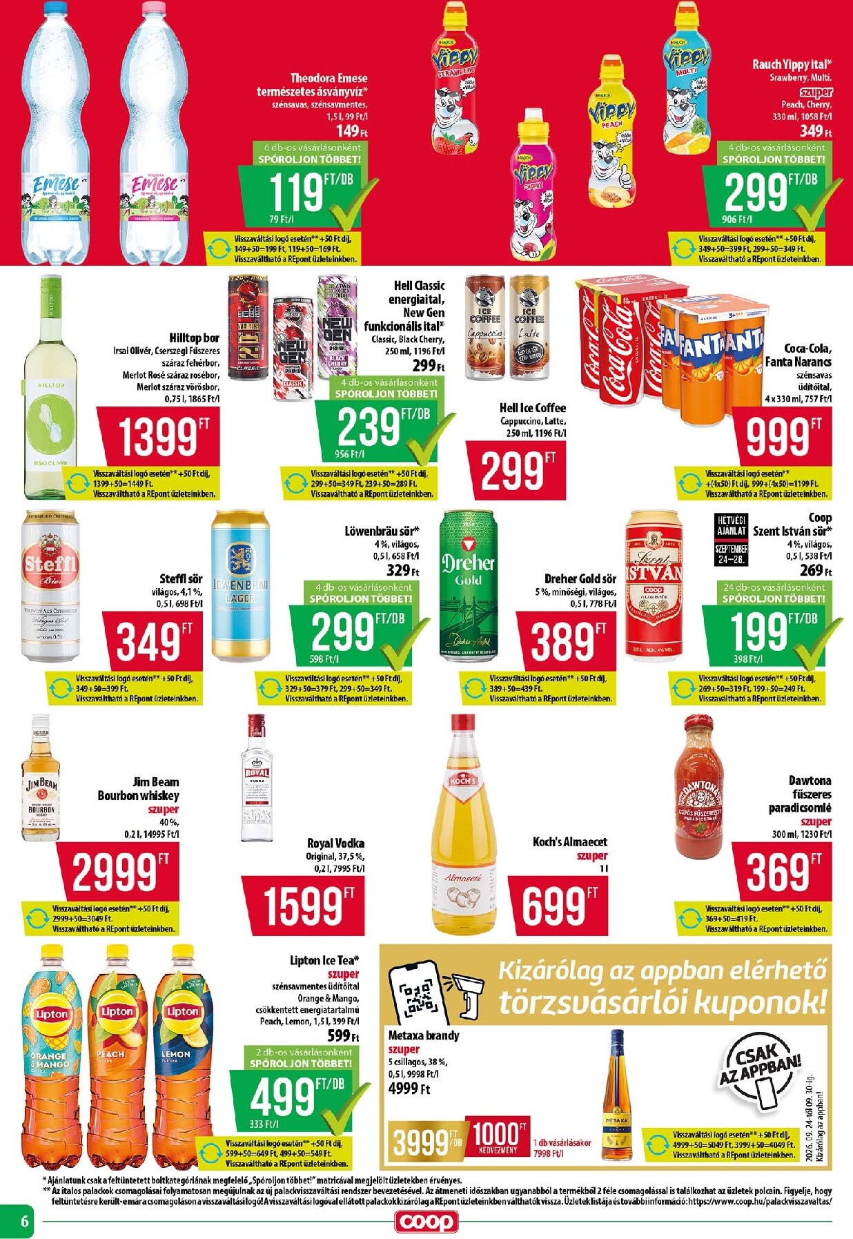 coop - A jövőbeli Coop - Tisza - Abc-Szuper akciós újság csütörtöktől 2026.09.24.-tól szerdától 2026.09.30.-ig érvényes. - page: 6