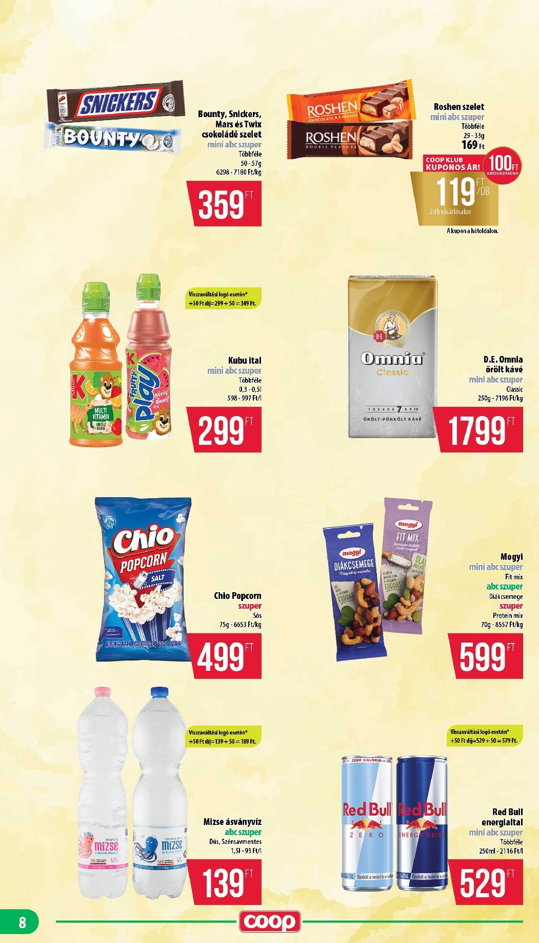 coop - A jövőbeli Coop - Mecsek akciós újság csütörtöktől 2026.09.24.-tól szerdától 2026.09.30.-ig érvényes. - page: 8
