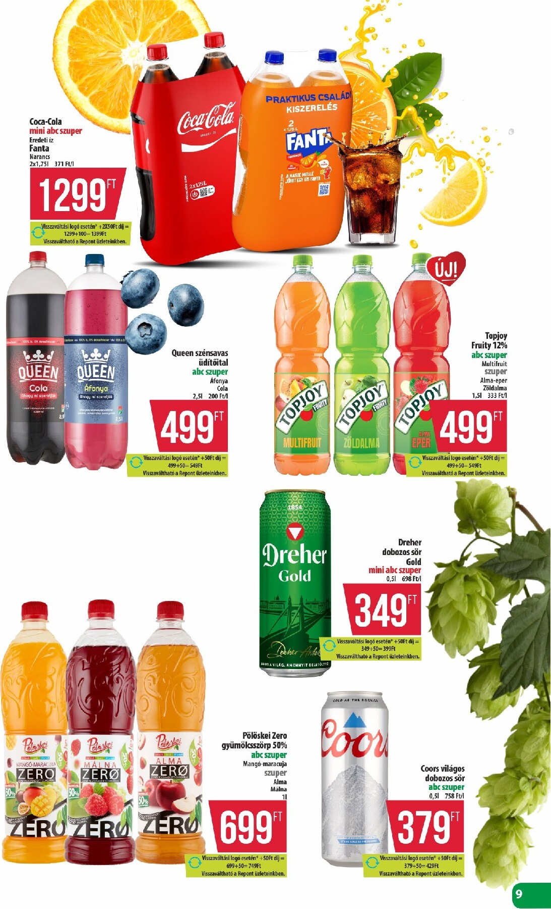 coop - A jövőbeli Coop - Észak-Kelet akciós újság csütörtöktől 2026.09.24.-tól szerdától 2026.09.30.-ig érvényes. - page: 9