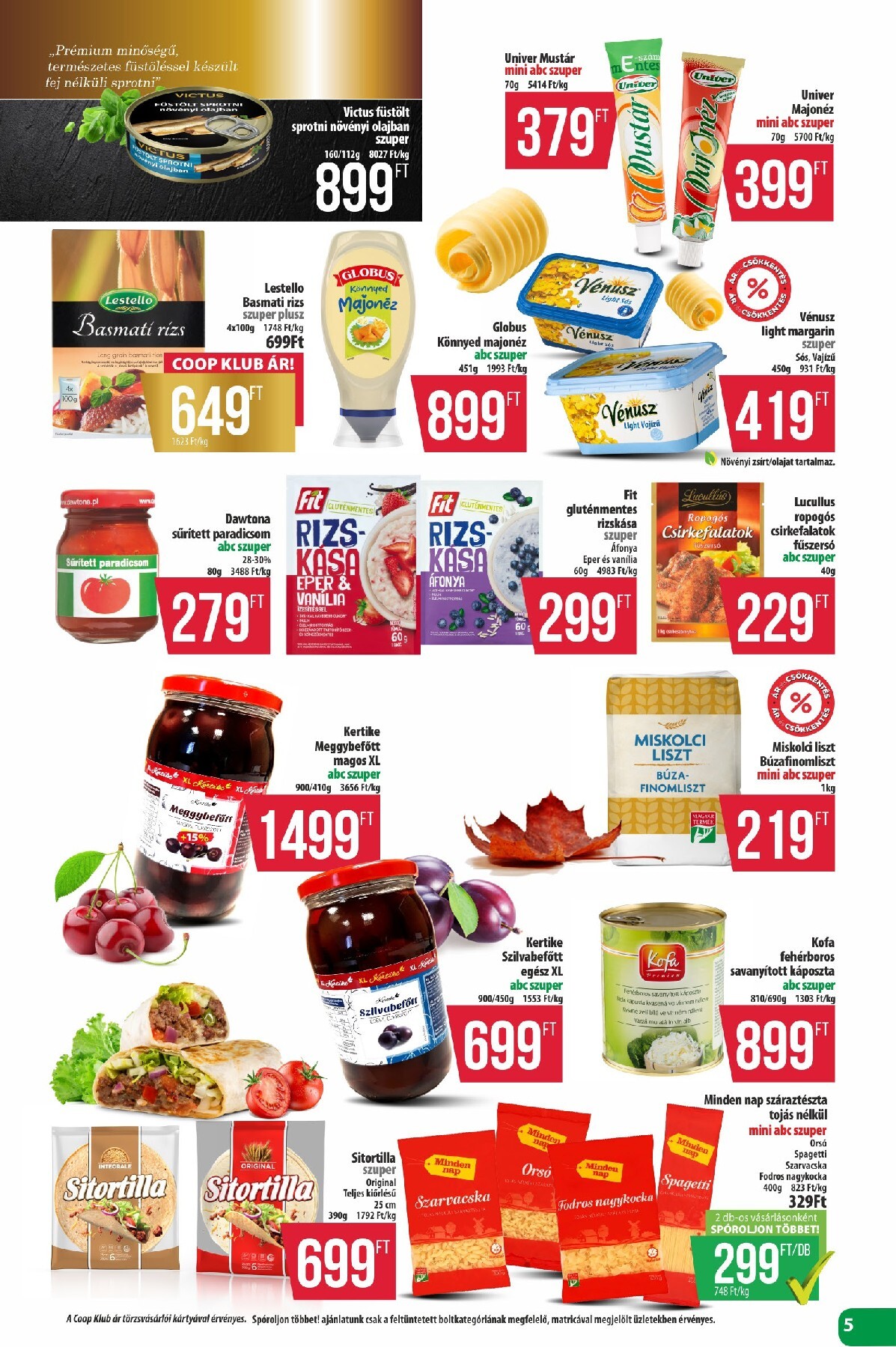 coop - A jövőbeli Coop - Észak-Kelet akciós újság csütörtöktől 2026.09.24.-tól szerdától 2026.09.30.-ig érvényes. - page: 5