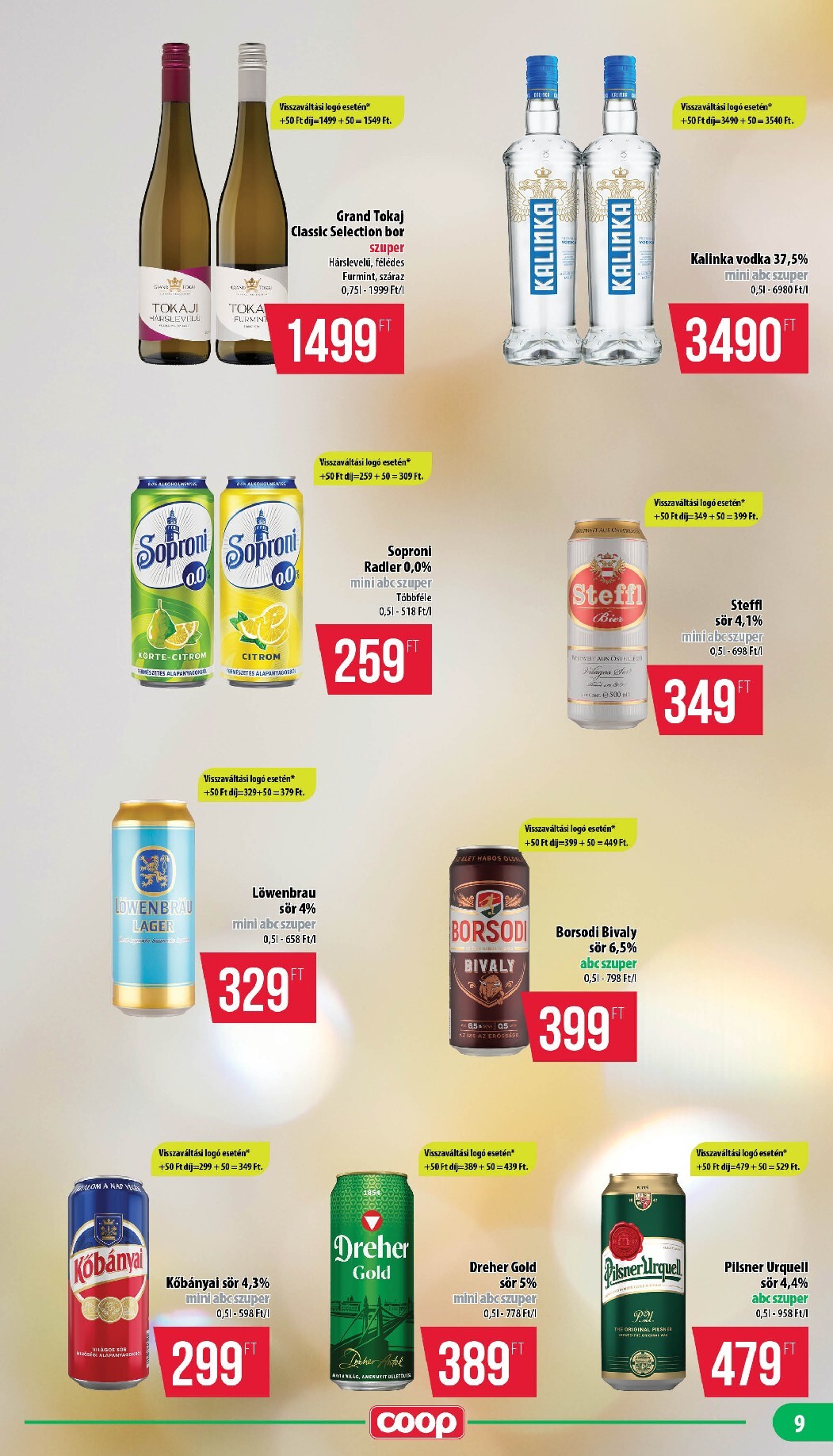 coop - A jövőbeli Coop - Nyírzem/Szabolcs akciós újság csütörtöktől 2026.09.24.-tól szerdától 2026.09.30.-ig érvényes. - page: 9
