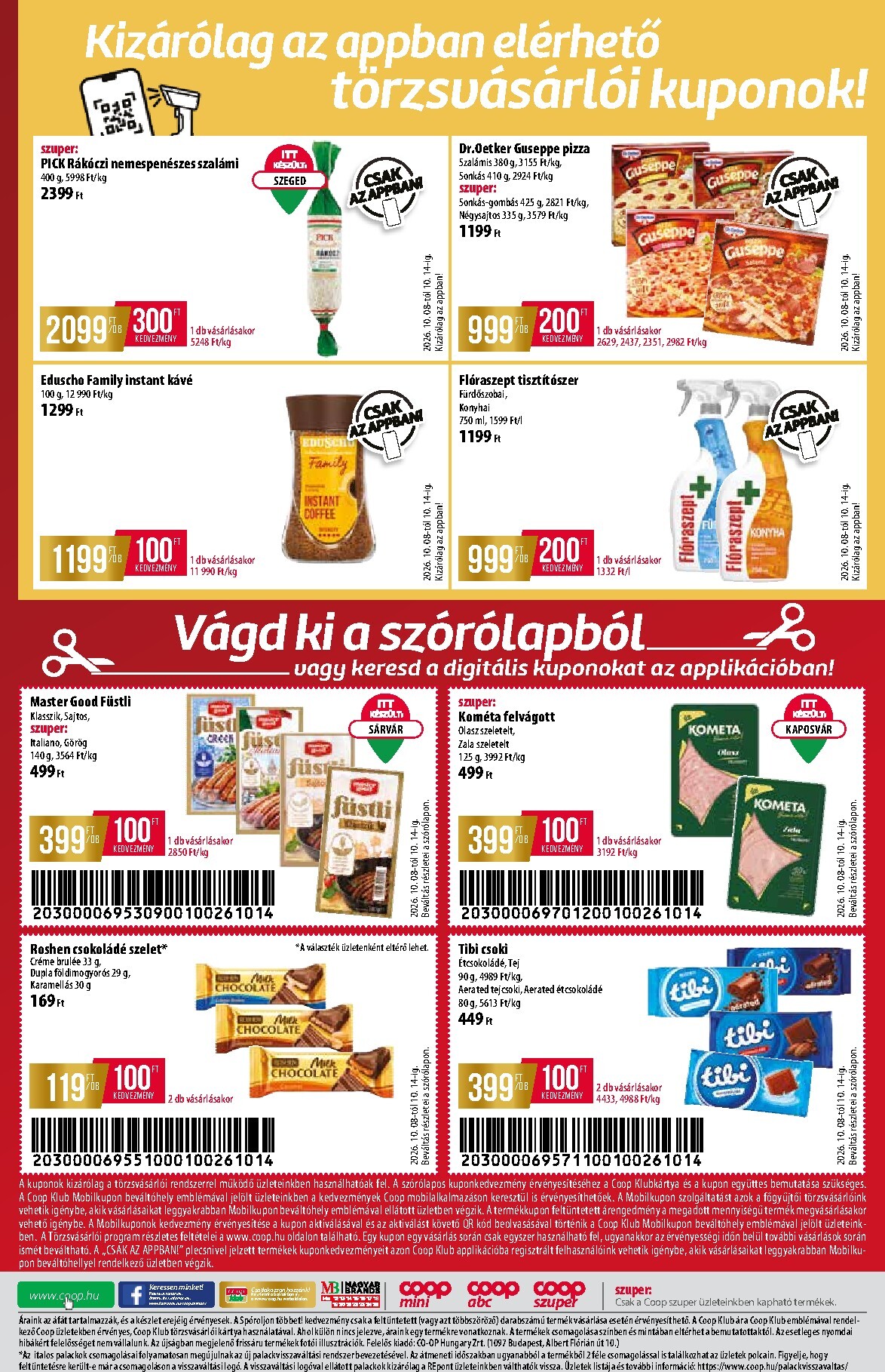 coop - A jövőbeli Coop - Alföld - Abc-Szuper akciós újság csütörtöktől 2026.10.08.-tól szerdától 2026.10.14.-ig érvényes. - page: 12