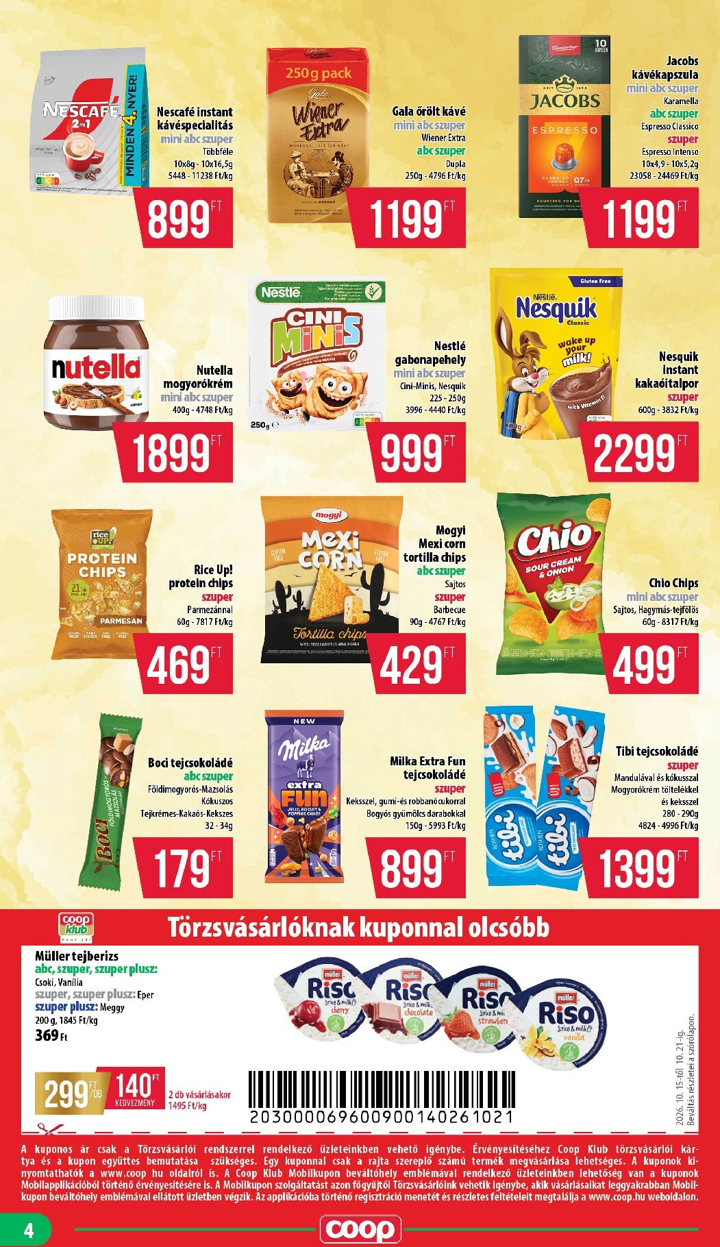 coop - A jövőbeli Coop - Nyírzem/Szabolcs akciós újság csütörtöktől 2026.10.15.-tól szerdától 2026.10.21.-ig érvényes. - page: 4