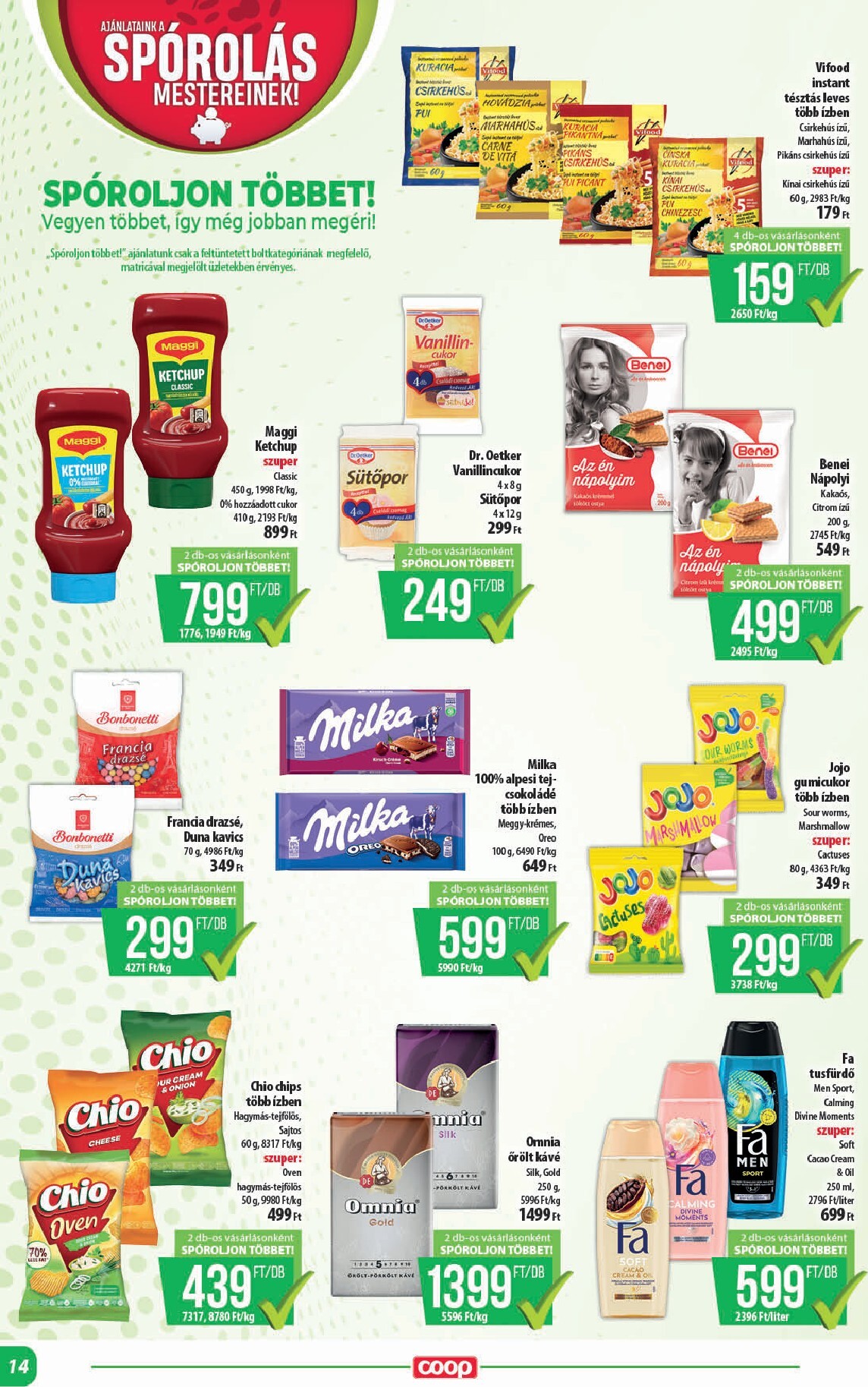 coop - A jövőbeli Coop - Alföld akciós újság csütörtöktől 2026.10.15.-tól szerdától 2026.10.21.-ig érvényes. - page: 14