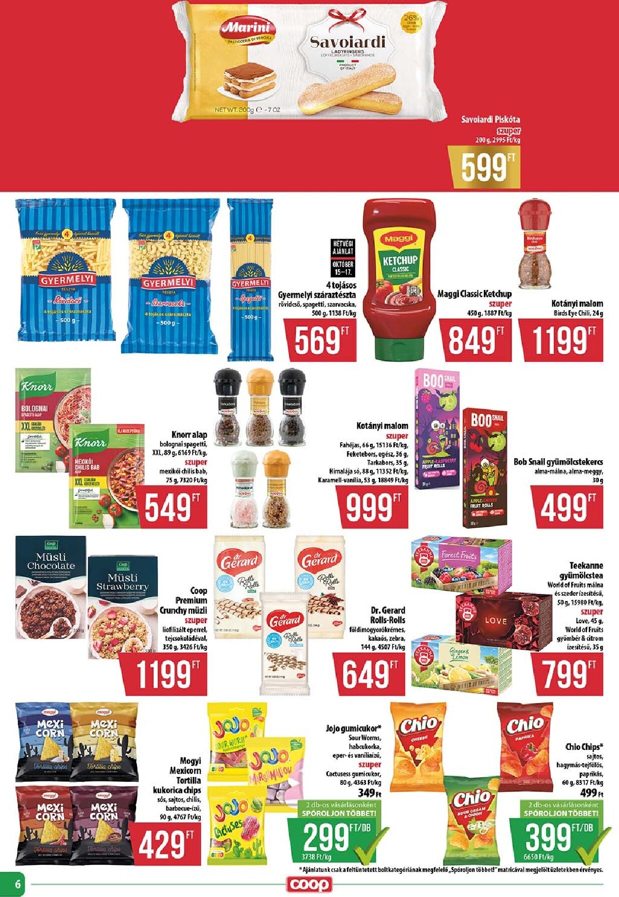 coop - A jövőbeli Coop - Abc-Szuper akciós újság csütörtöktől 2026.10.15.-tól szerdától 2026.10.21.-ig érvényes. - page: 6