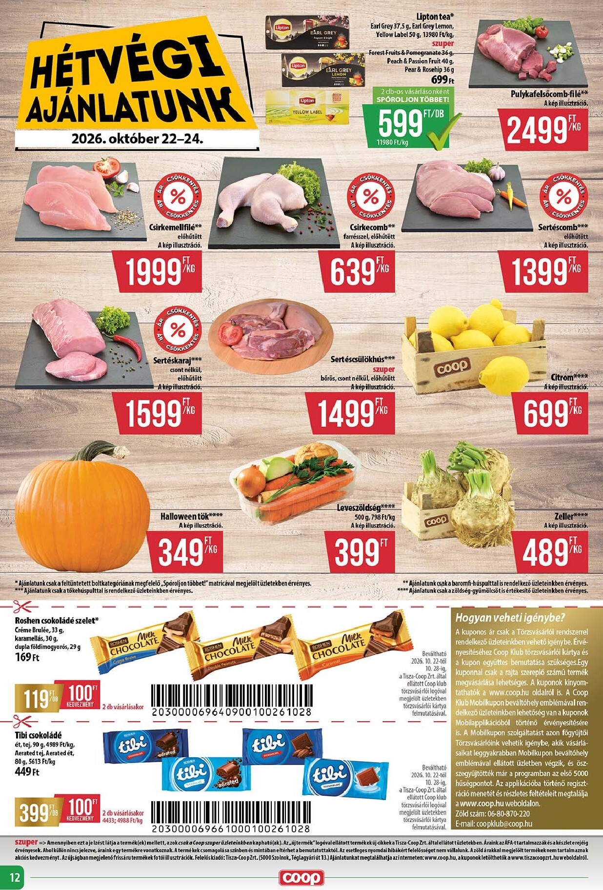 coop - A jövőbeli Coop - Abc-Szuper akciós újság csütörtöktől 2026.10.22.-tól szerdától 2026.10.28.-ig érvényes. - page: 12