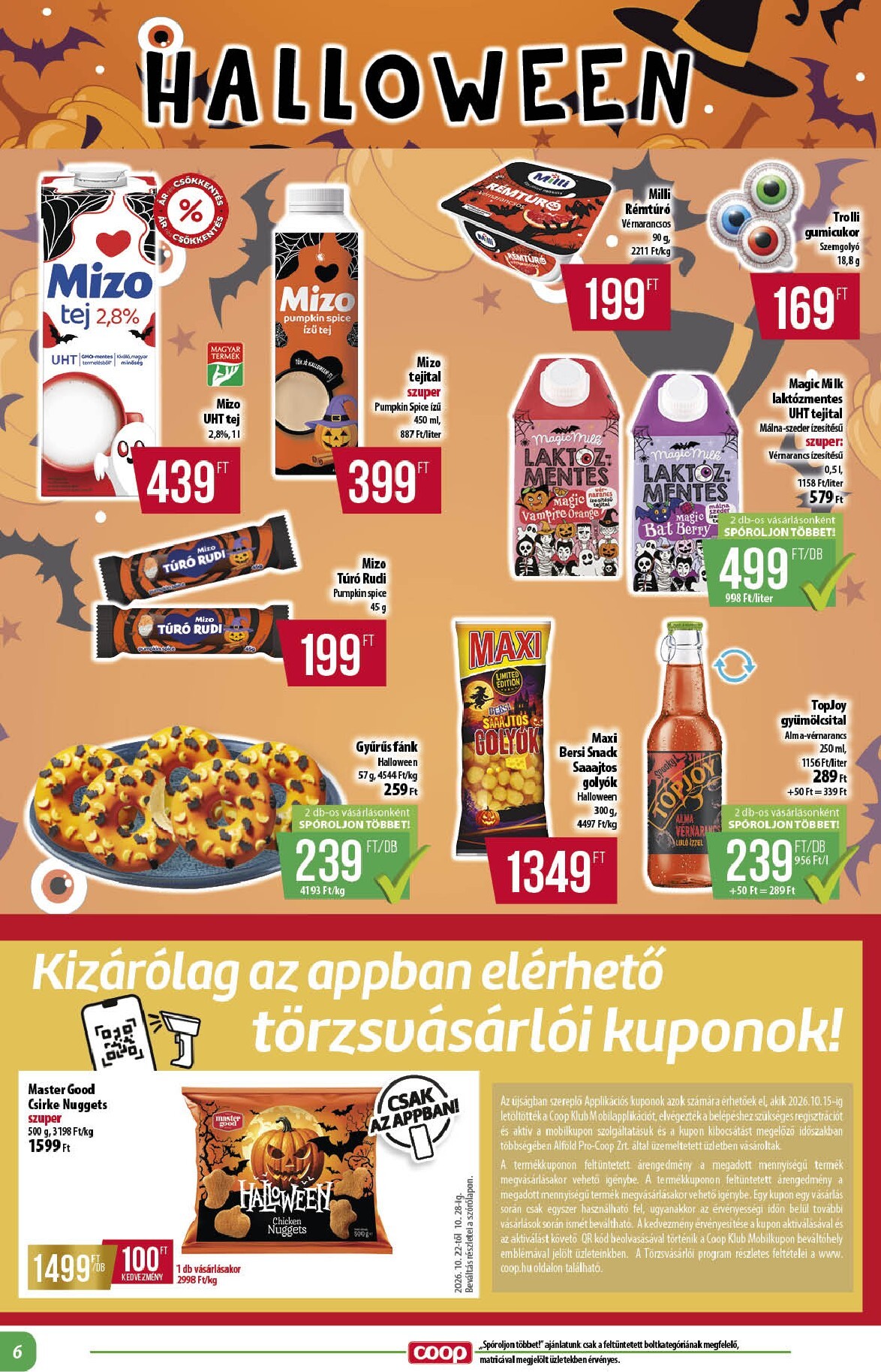 coop - A jövőbeli Coop - Alföld akciós újság csütörtöktől 2026.10.22.-tól szerdától 2026.10.28.-ig érvényes. - page: 6