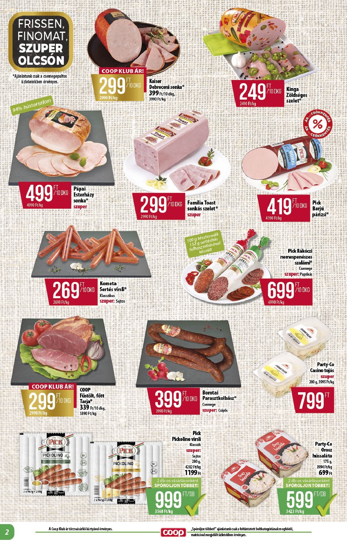 coop - A jövőbeli Coop - Alföld akciós újság csütörtöktől 2026.10.22.-tól szerdától 2026.10.28.-ig érvényes. - page: 2