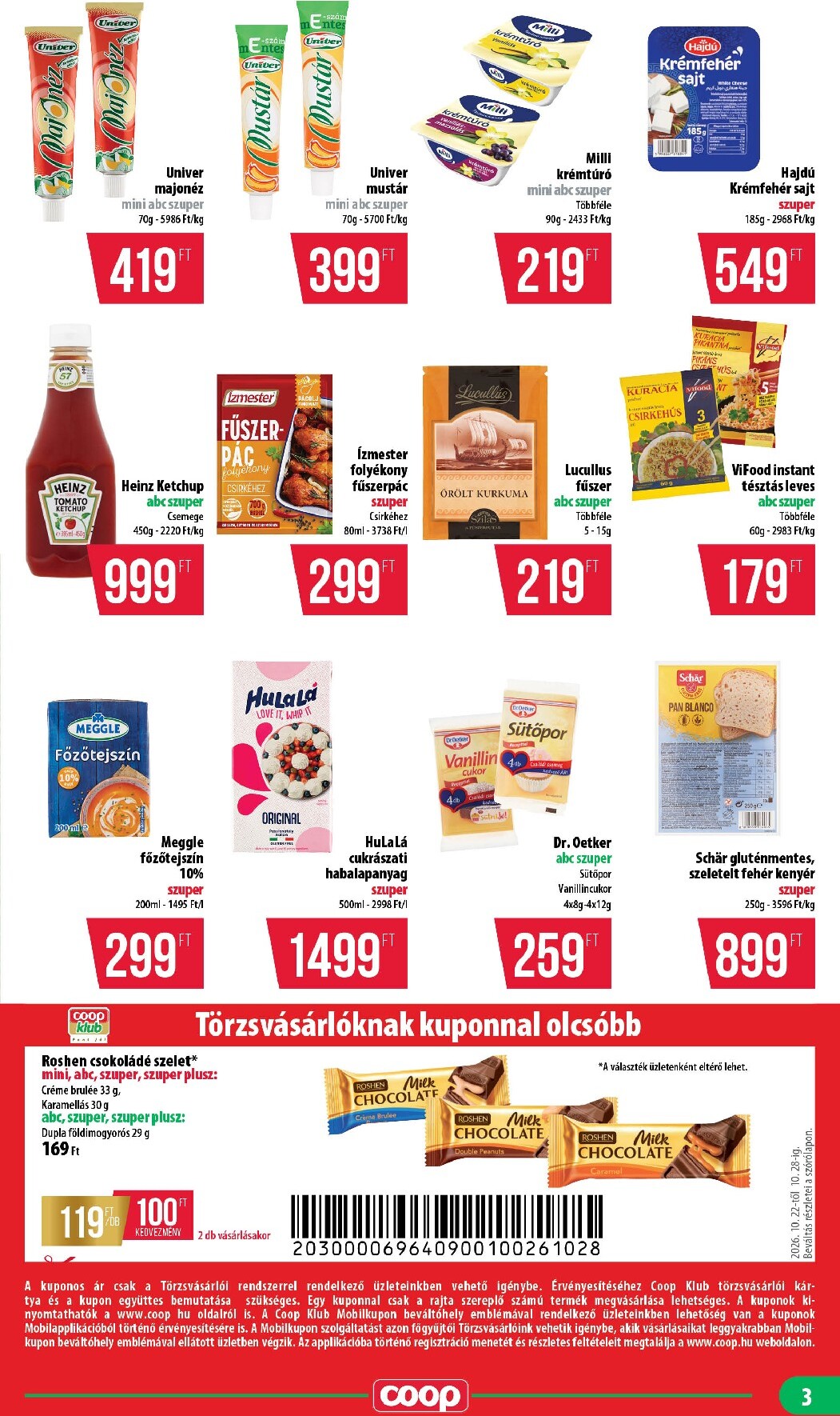 coop - A jövőbeli Coop - Nyírzem/Szabolcs akciós újság csütörtöktől 2026.10.22.-tól szerdától 2026.10.28.-ig érvényes. - page: 3