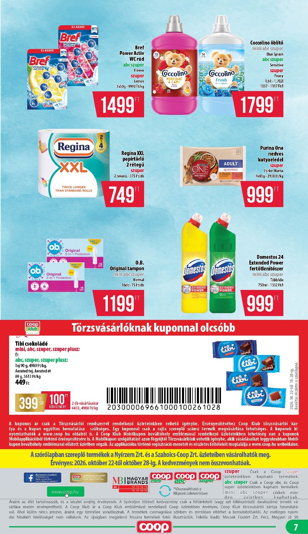 coop - A jövőbeli Coop - Nyírzem/Szabolcs akciós újság csütörtöktől 2026.10.22.-tól szerdától 2026.10.28.-ig érvényes. - page: 7