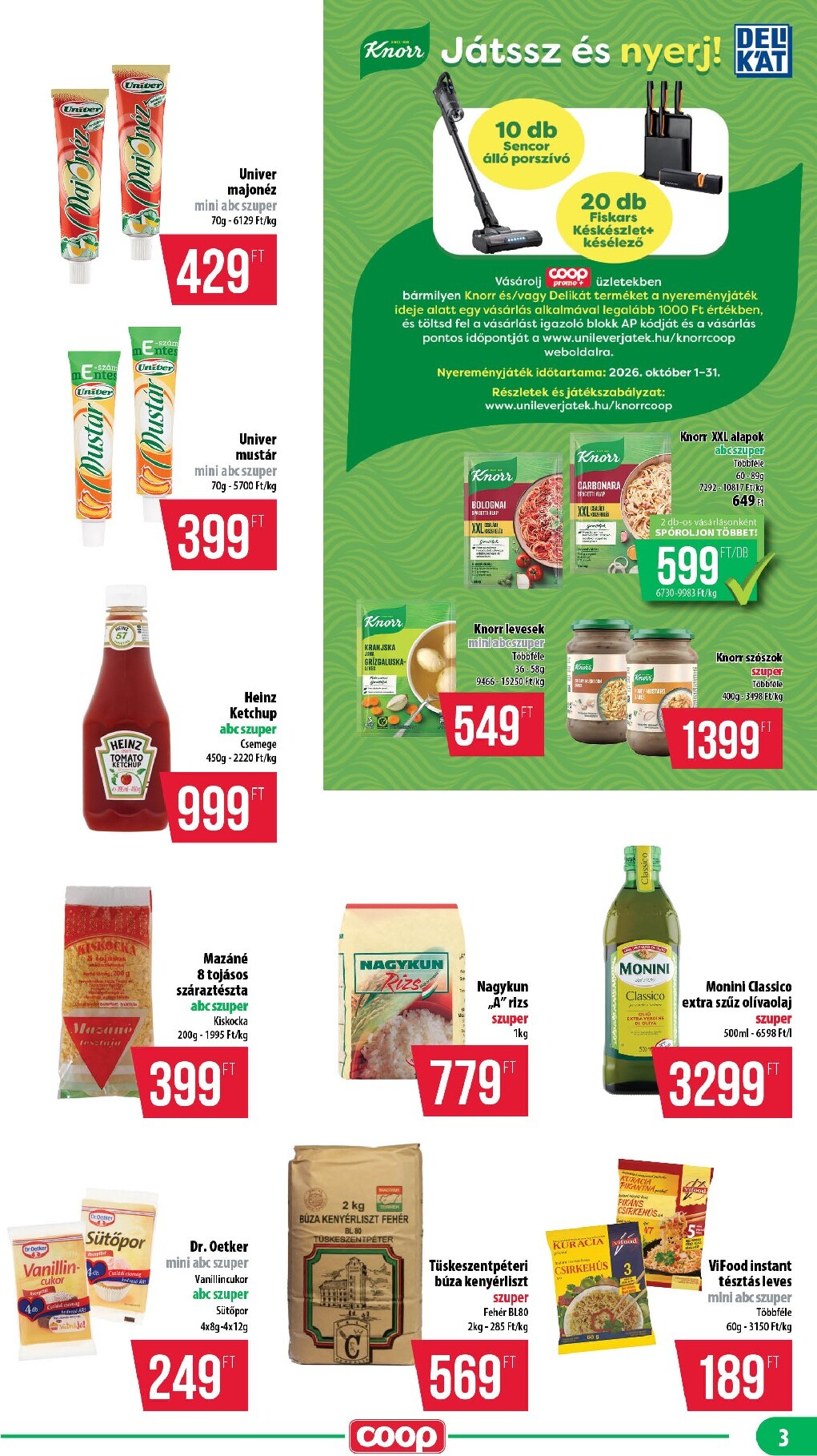 coop - A jövőbeli Coop - Mecsek akciós újság csütörtöktől 2026.10.22.-tól szerdától 2026.10.28.-ig érvényes. - page: 3