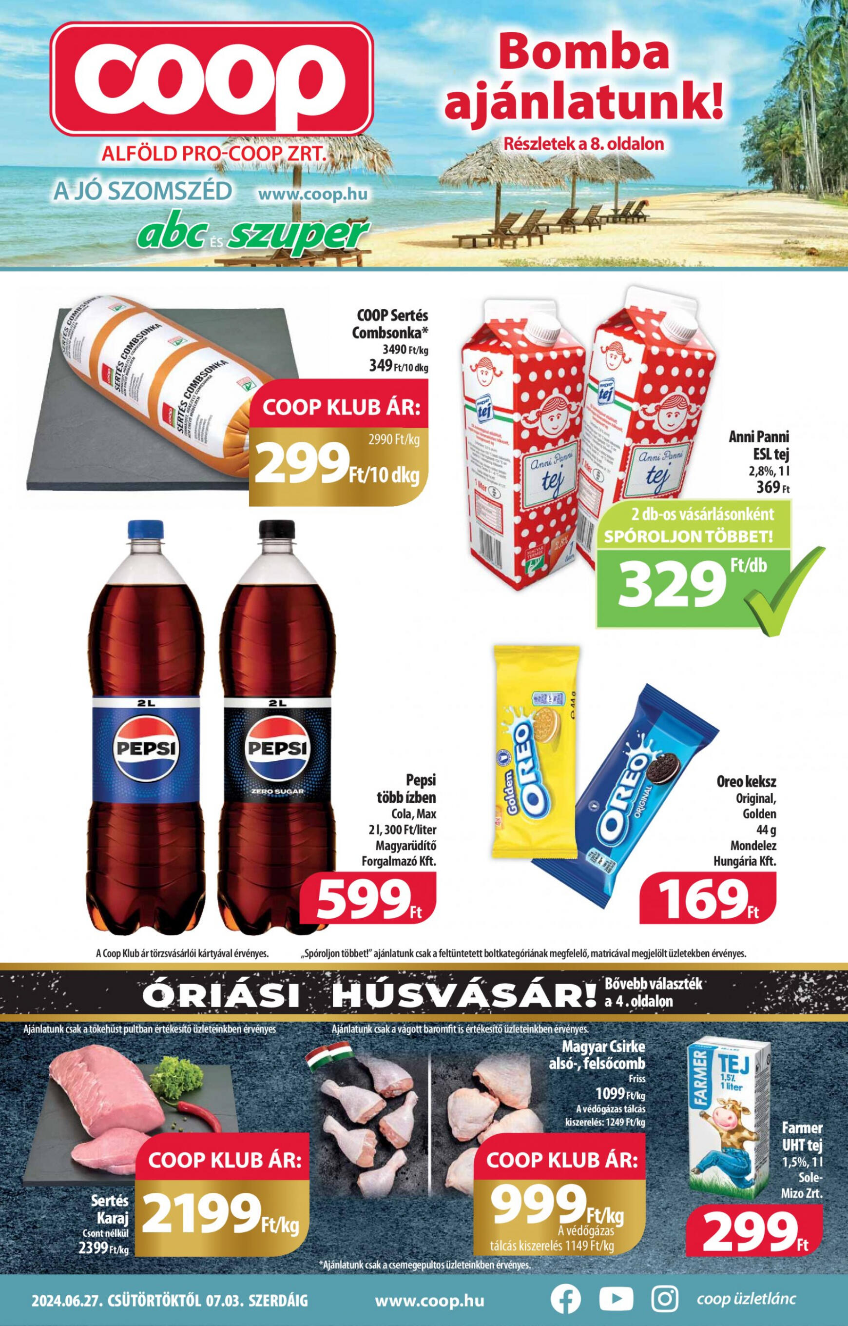 coop - Aktuális újság Coop - Alföld 06.27. - 07.03. - page: 1