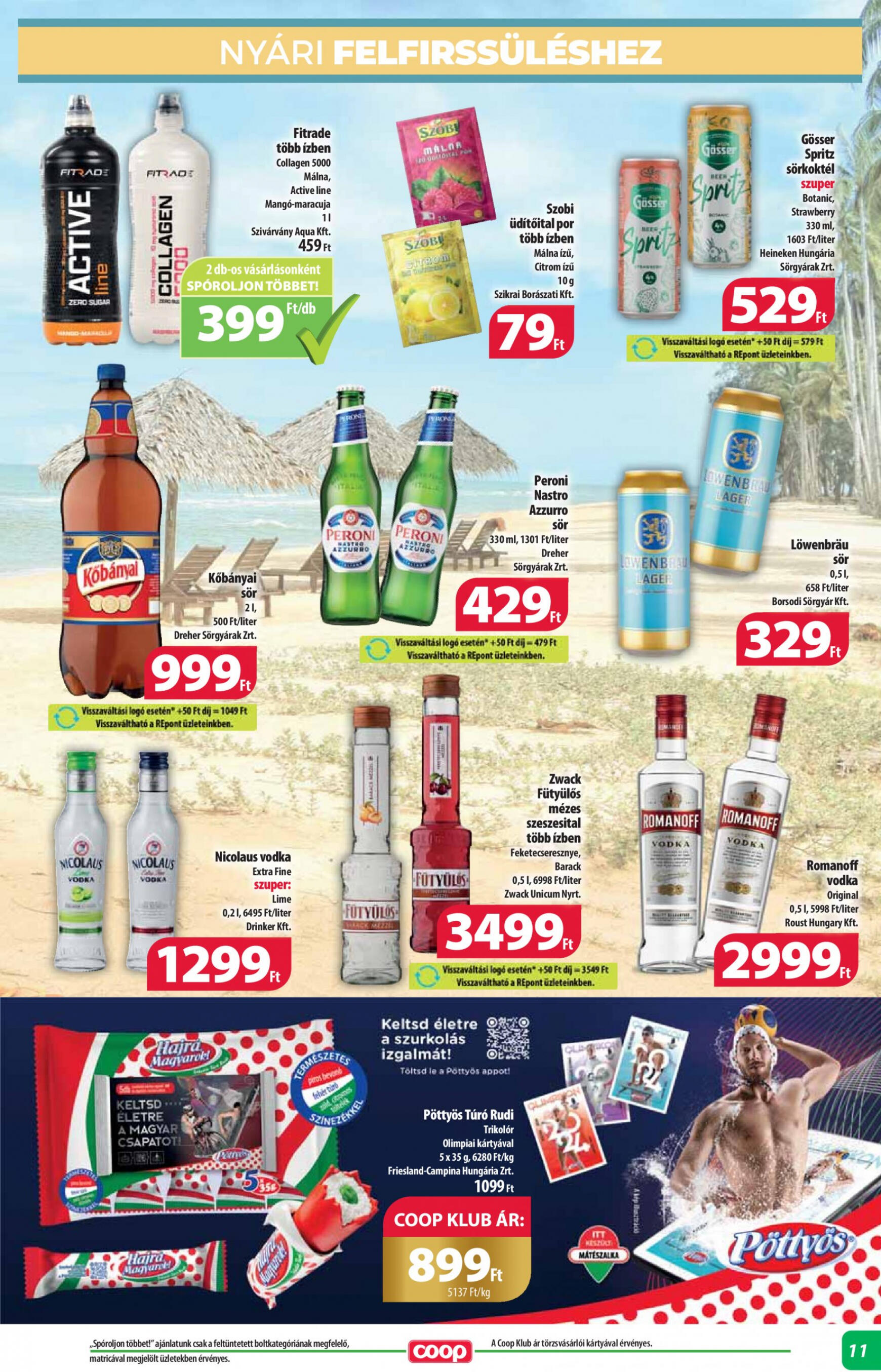 coop - Aktuális újság Coop - Abc Szuper 07.18. - 07.24. - page: 11