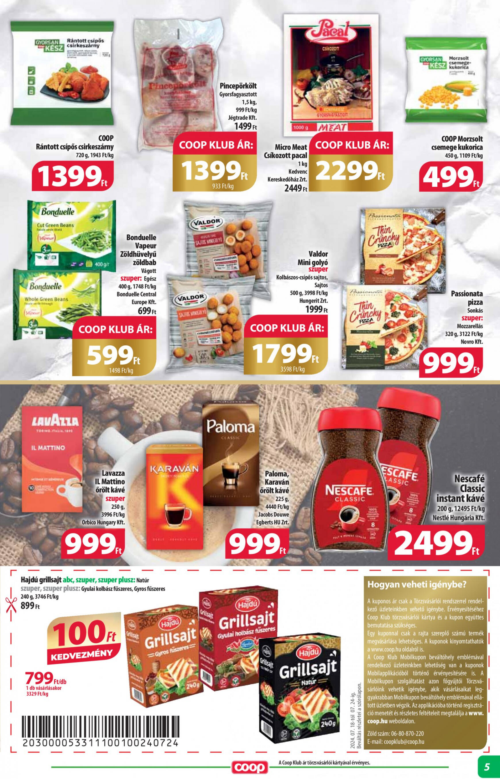 coop - Aktuális újság Coop - Abc Szuper 07.18. - 07.24. - page: 5