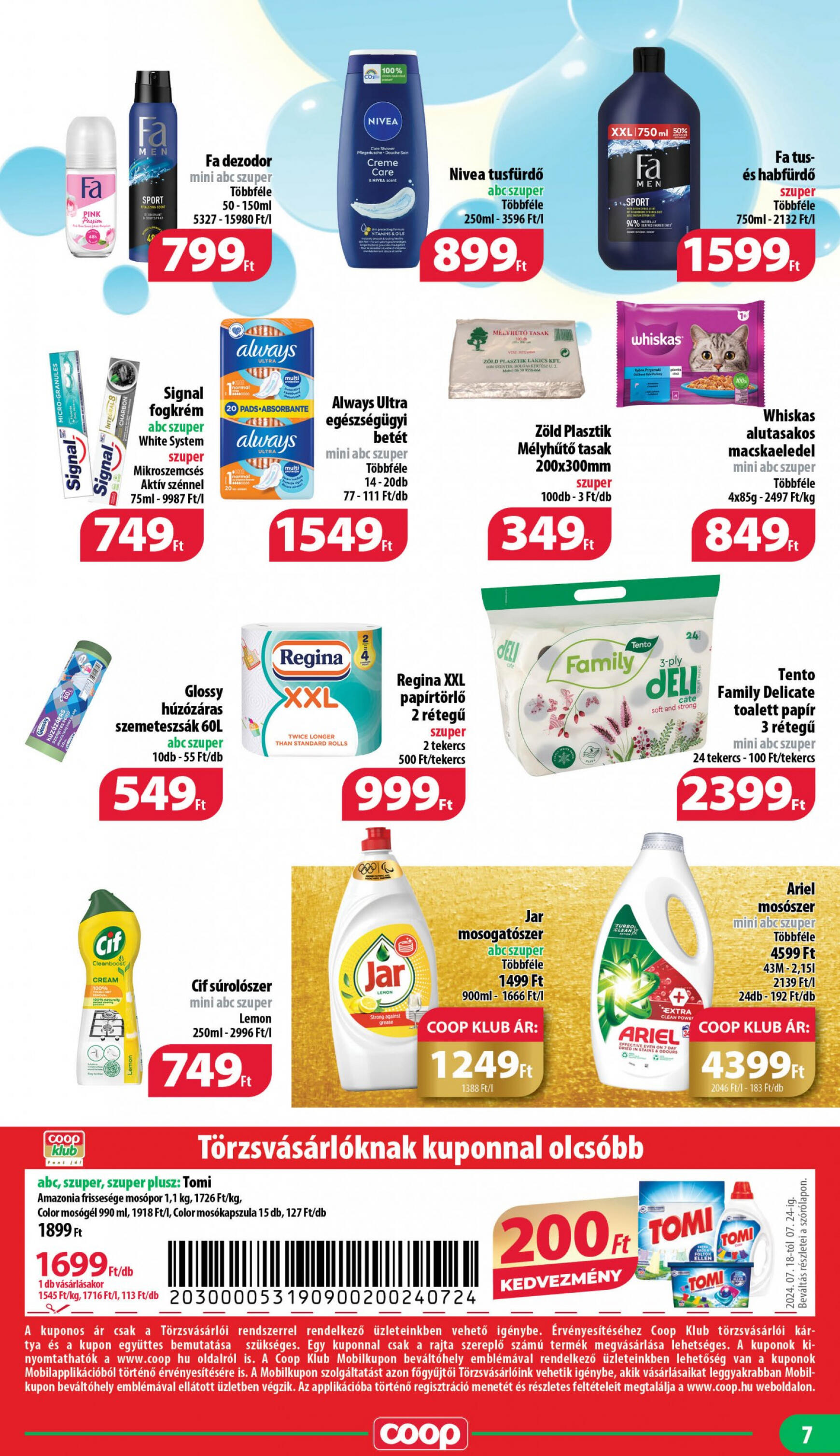 coop - Aktuális újság Coop - Mini Abc Szuper Mecsek 07.18. - 07.24. - page: 7