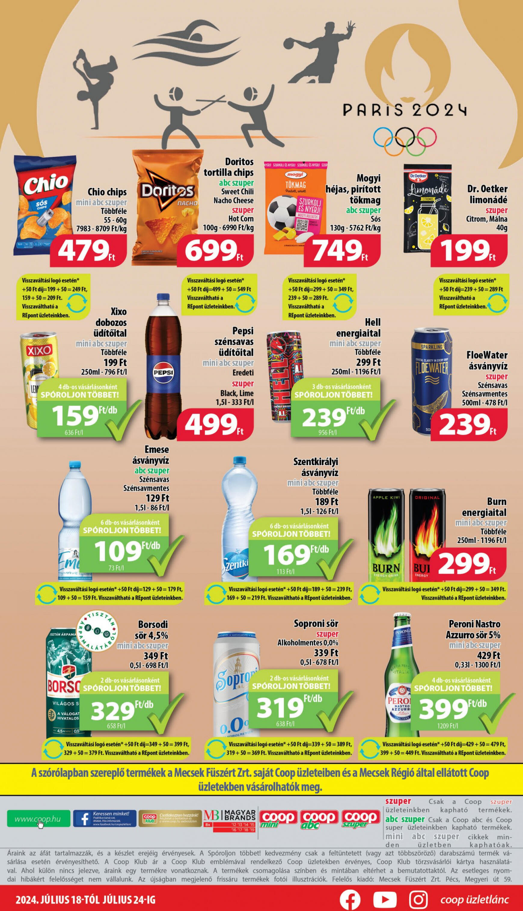 coop - Aktuális újság Coop - Mini Abc Szuper Mecsek 07.18. - 07.24. - page: 8