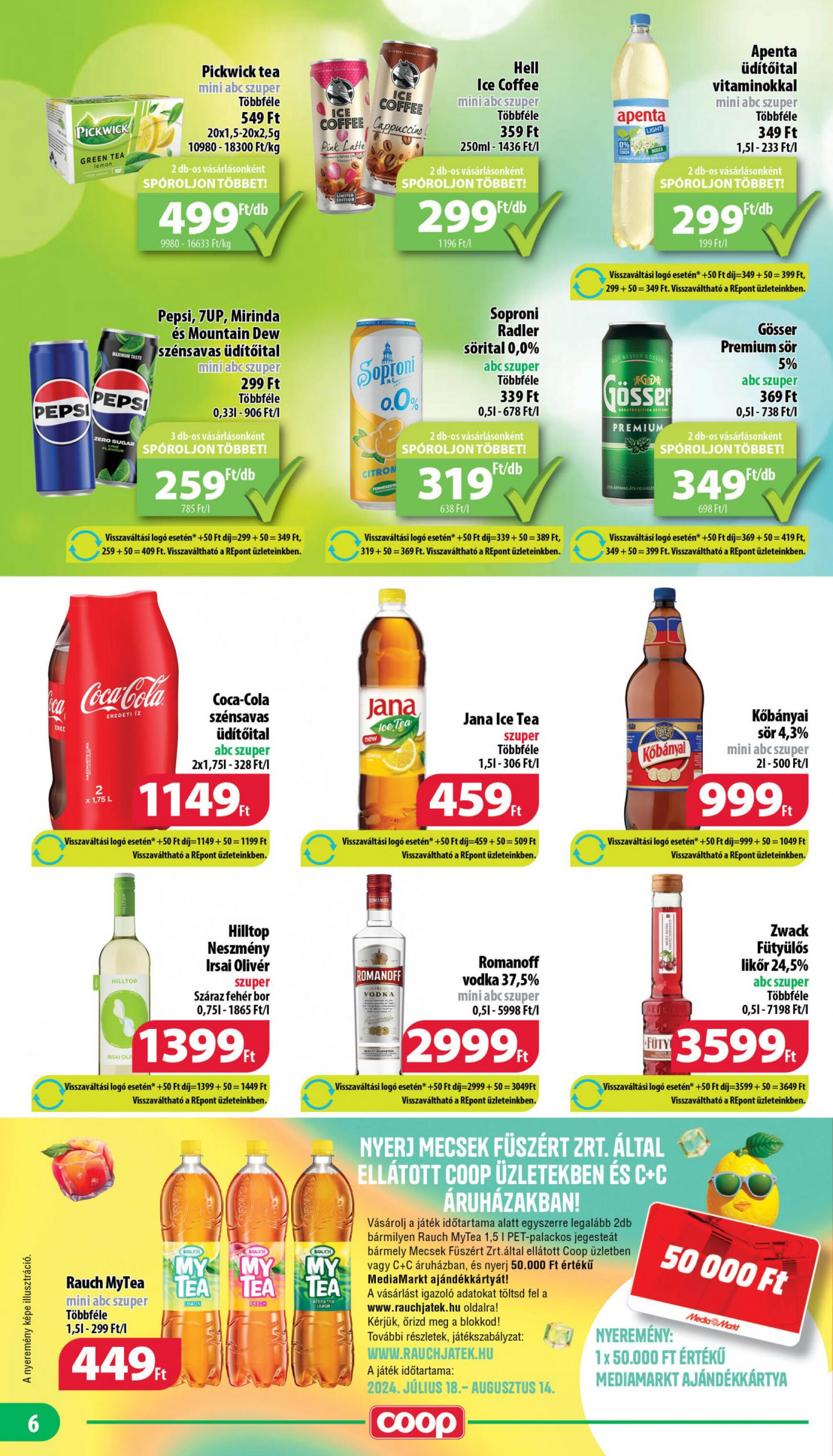 coop - Aktuális újság Coop - Mini Abc Szuper Mecsek 07.18. - 07.24. - page: 6