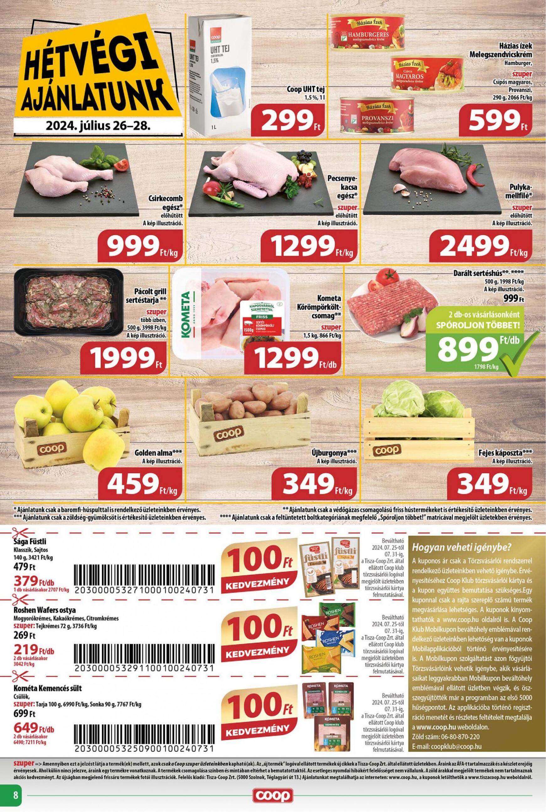 coop - Aktuális újság Coop - Abc Szuper 07.25. - 07.31. - page: 8