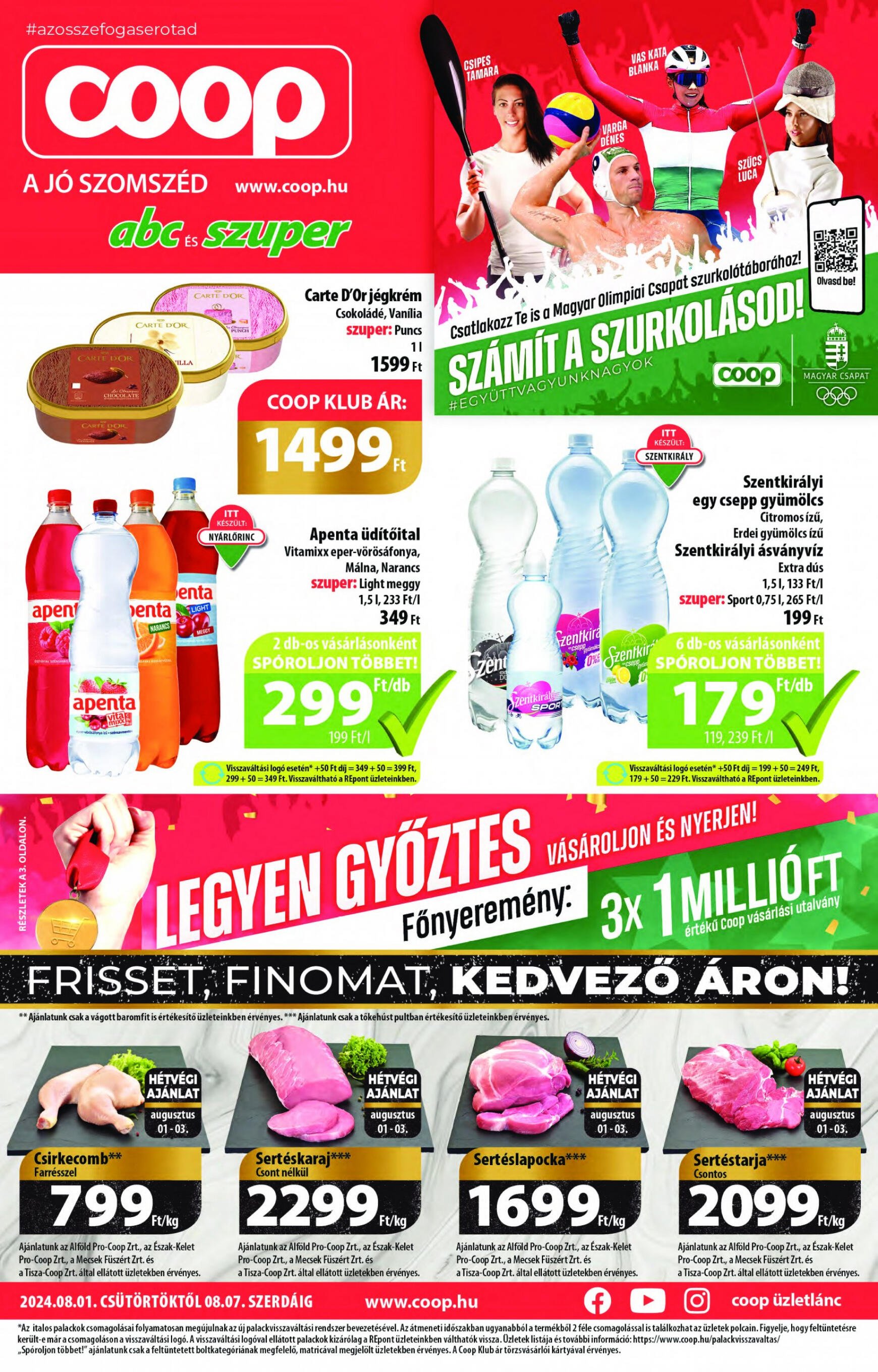 coop - Aktuális újság Coop - Abc Szuper 08.01. - 08.07. - page: 1