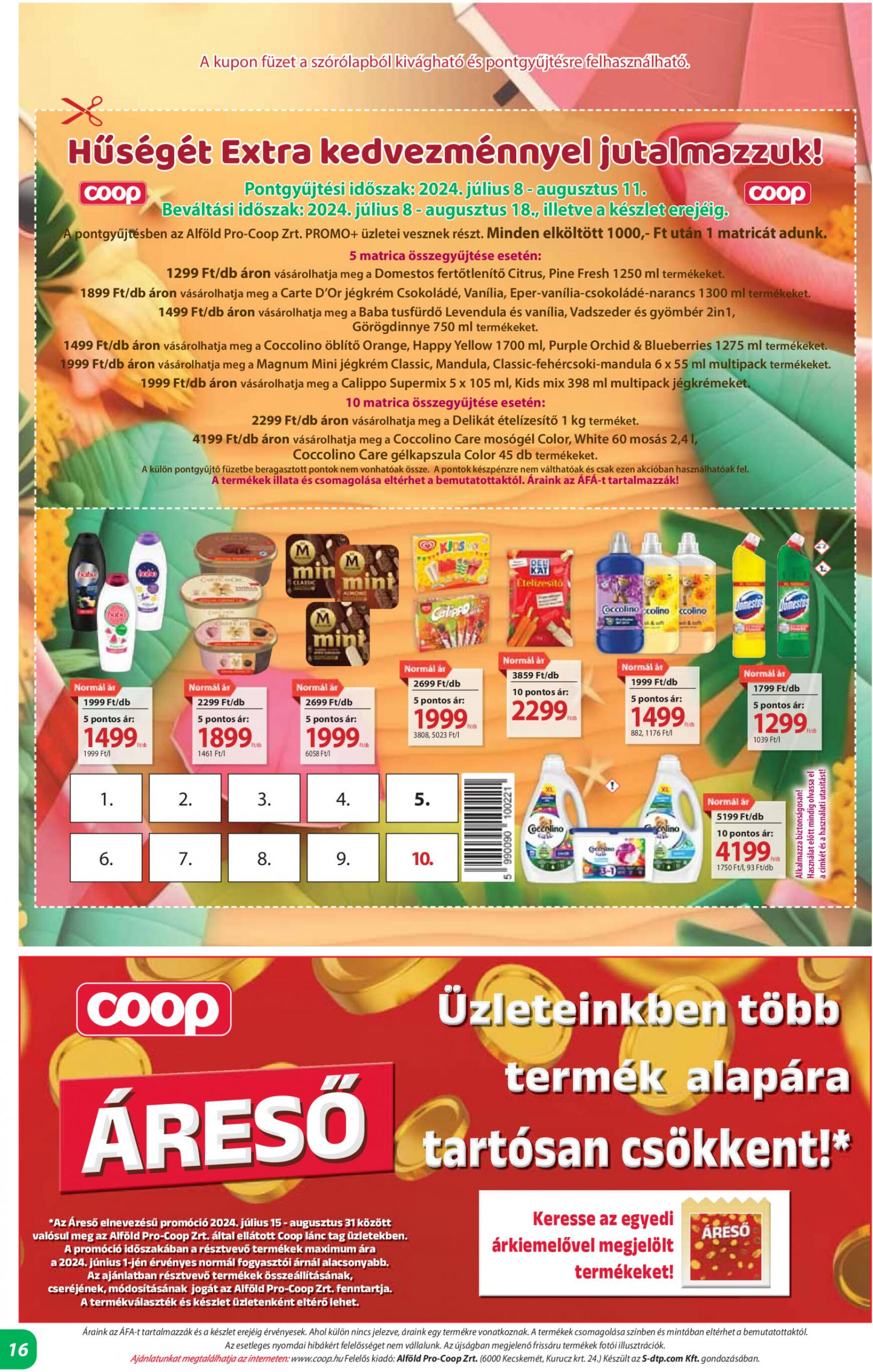 coop - Aktuális újság Coop - Abc Szuper Alföld 07.25. - 07.31. - page: 16