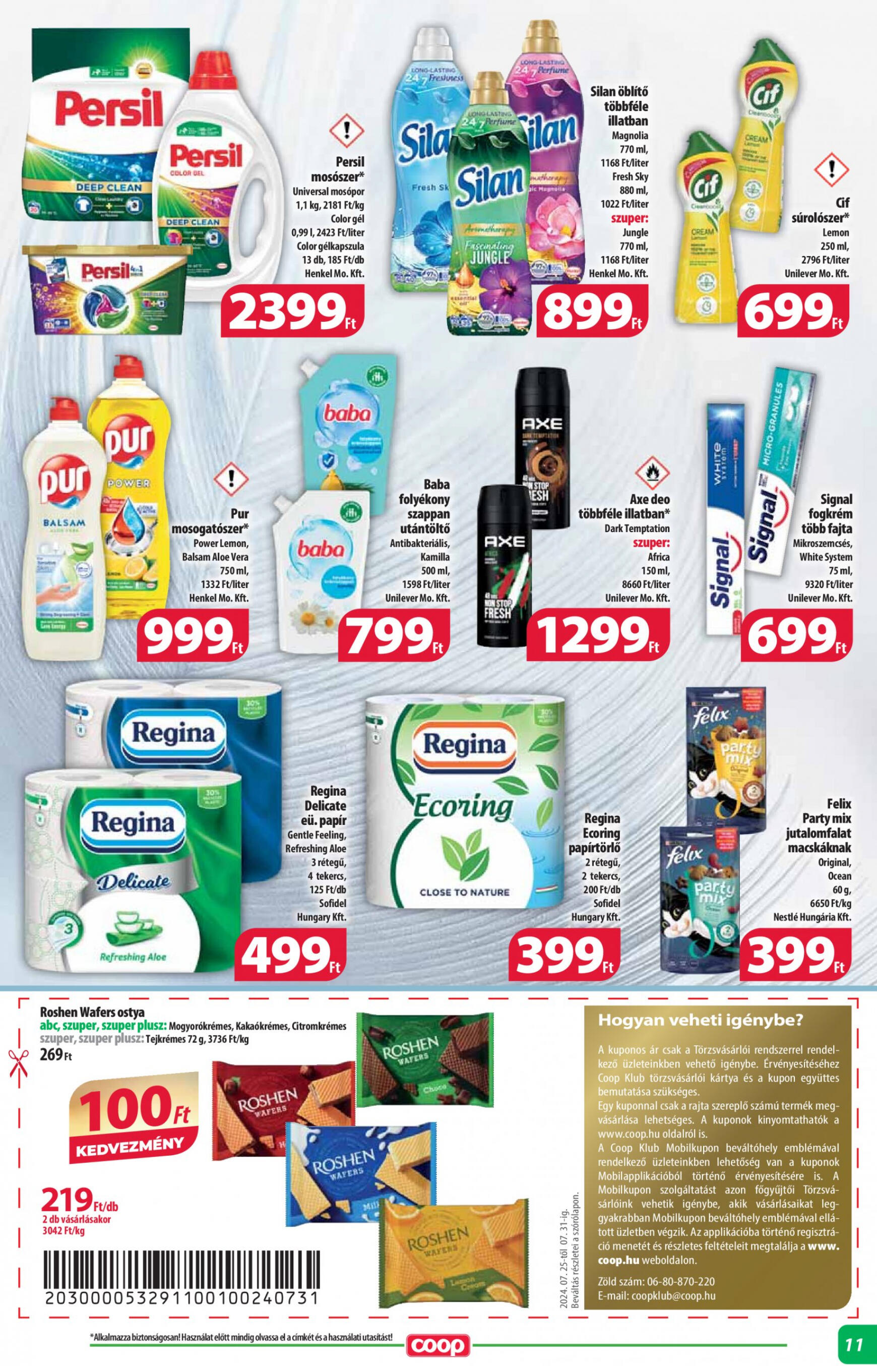 coop - Aktuális újság Coop - Abc Szuper Alföld 07.25. - 07.31. - page: 11