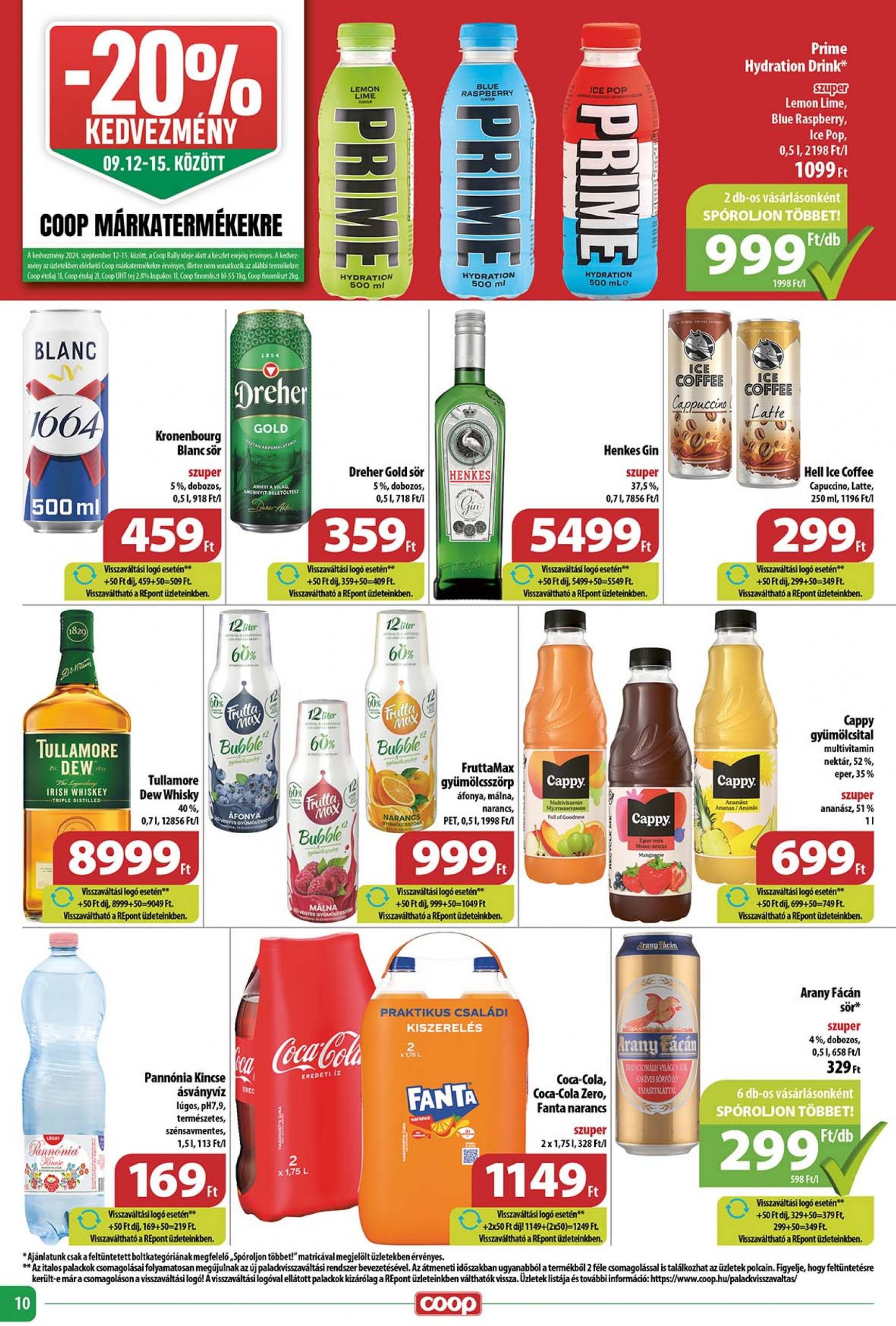 coop - Aktuális újság Coop - Tisza - Abc-Szuper 09.12. - 09.18. - page: 10