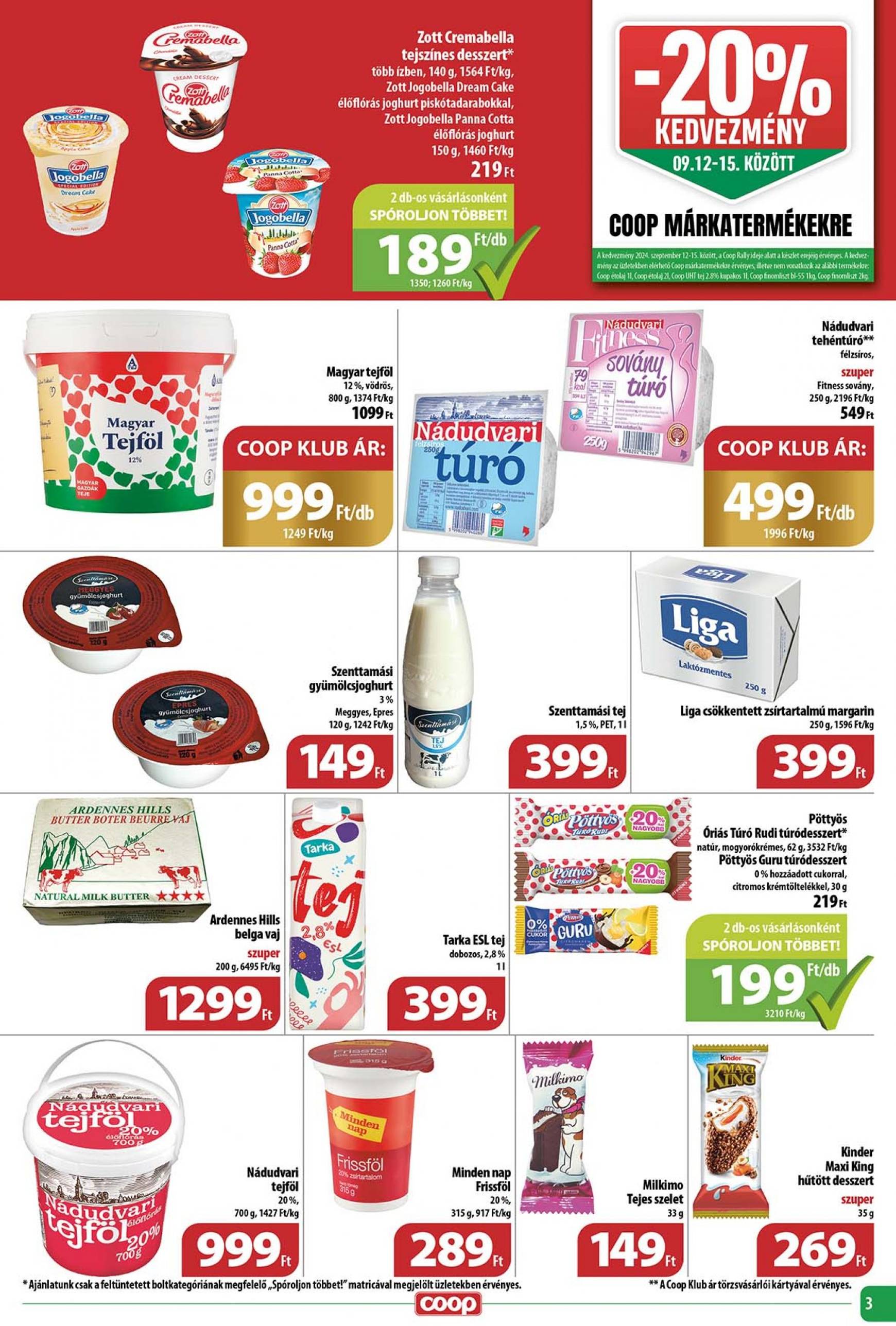 coop - Aktuális újság Coop - Tisza - Abc-Szuper 09.12. - 09.18. - page: 3