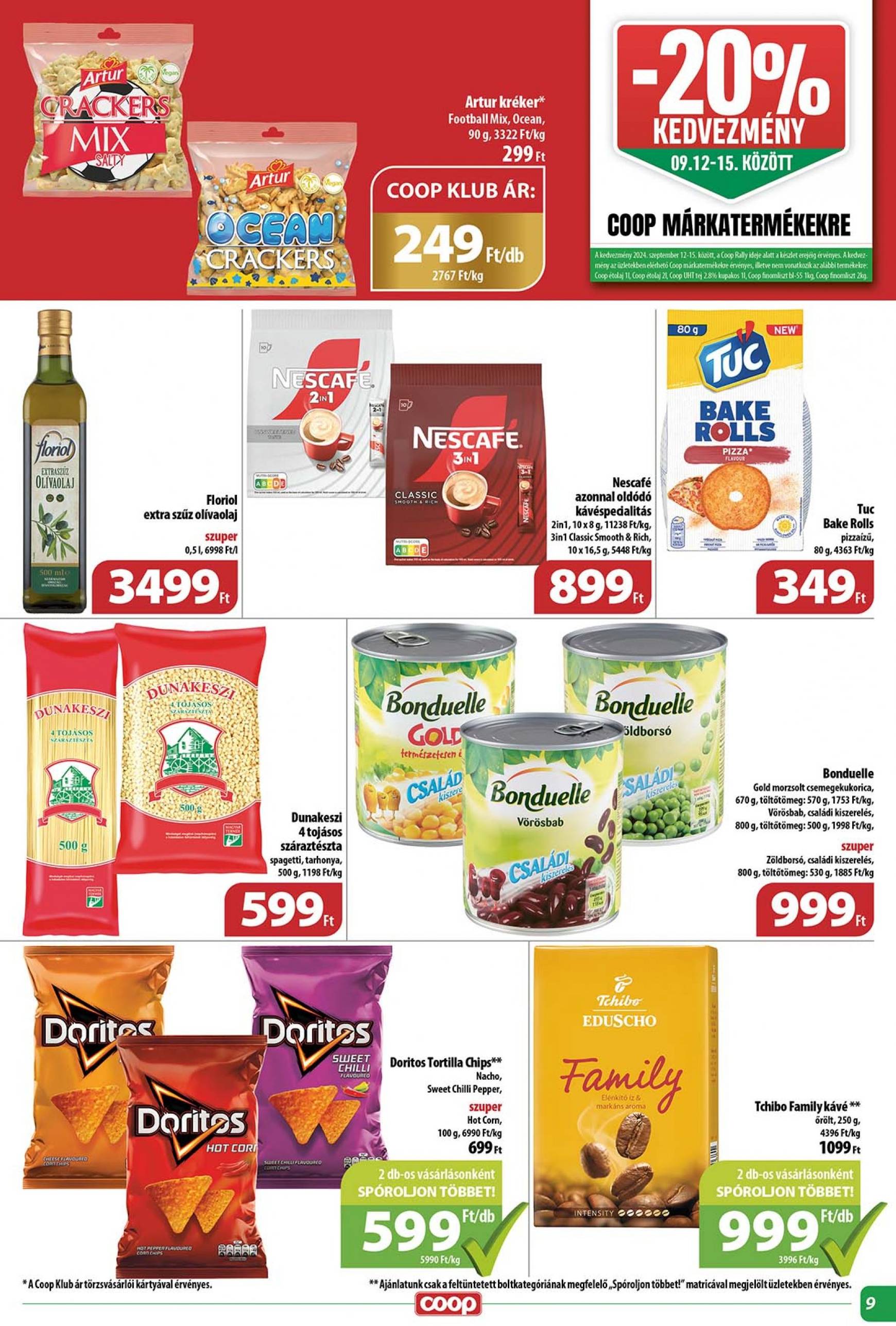 coop - Aktuális újság Coop - Tisza - Abc-Szuper 09.12. - 09.18. - page: 9