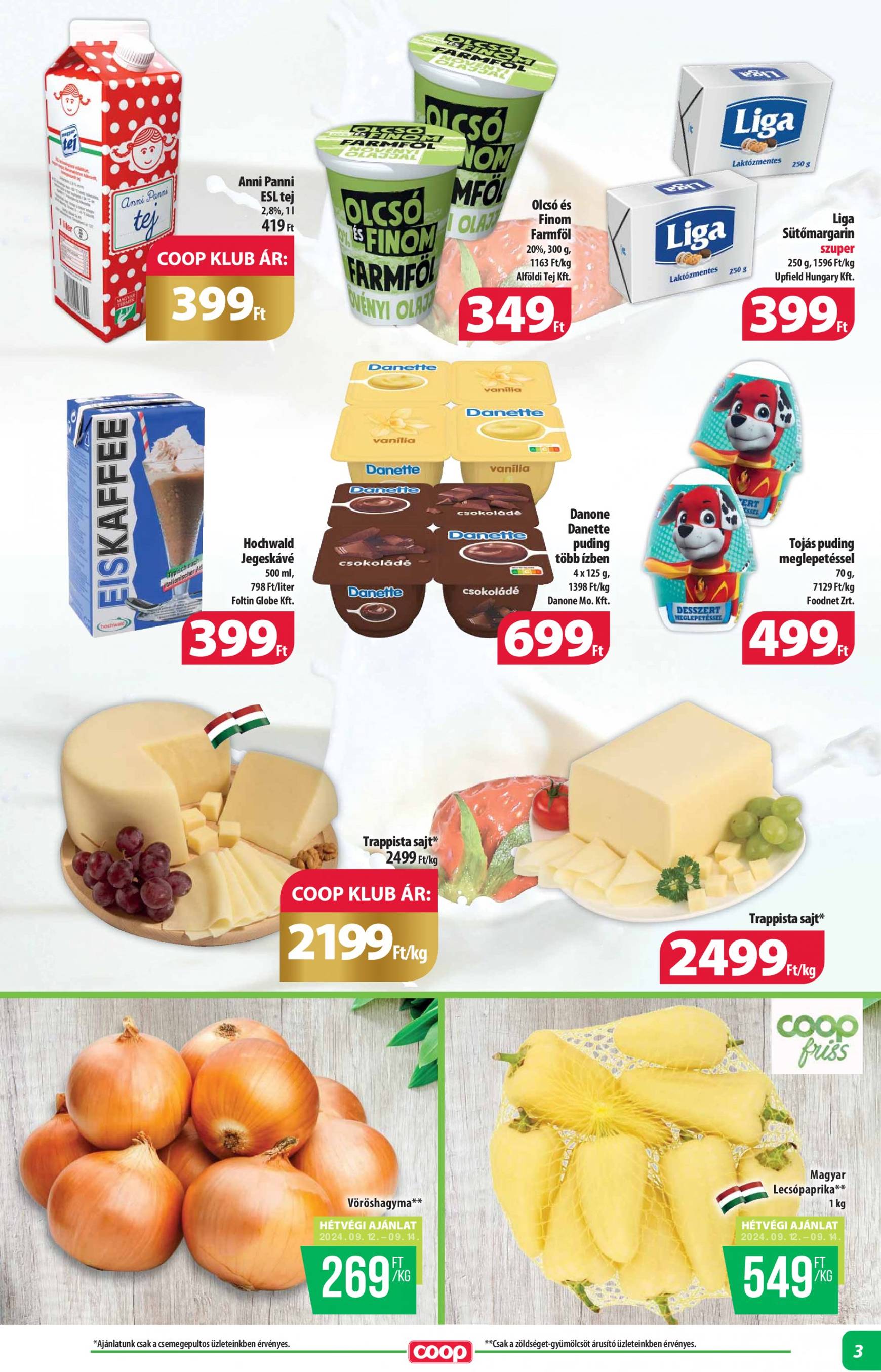 coop - Aktuális újság Coop - Abc Szuper Alföld 09.12. - 09.18. - page: 3