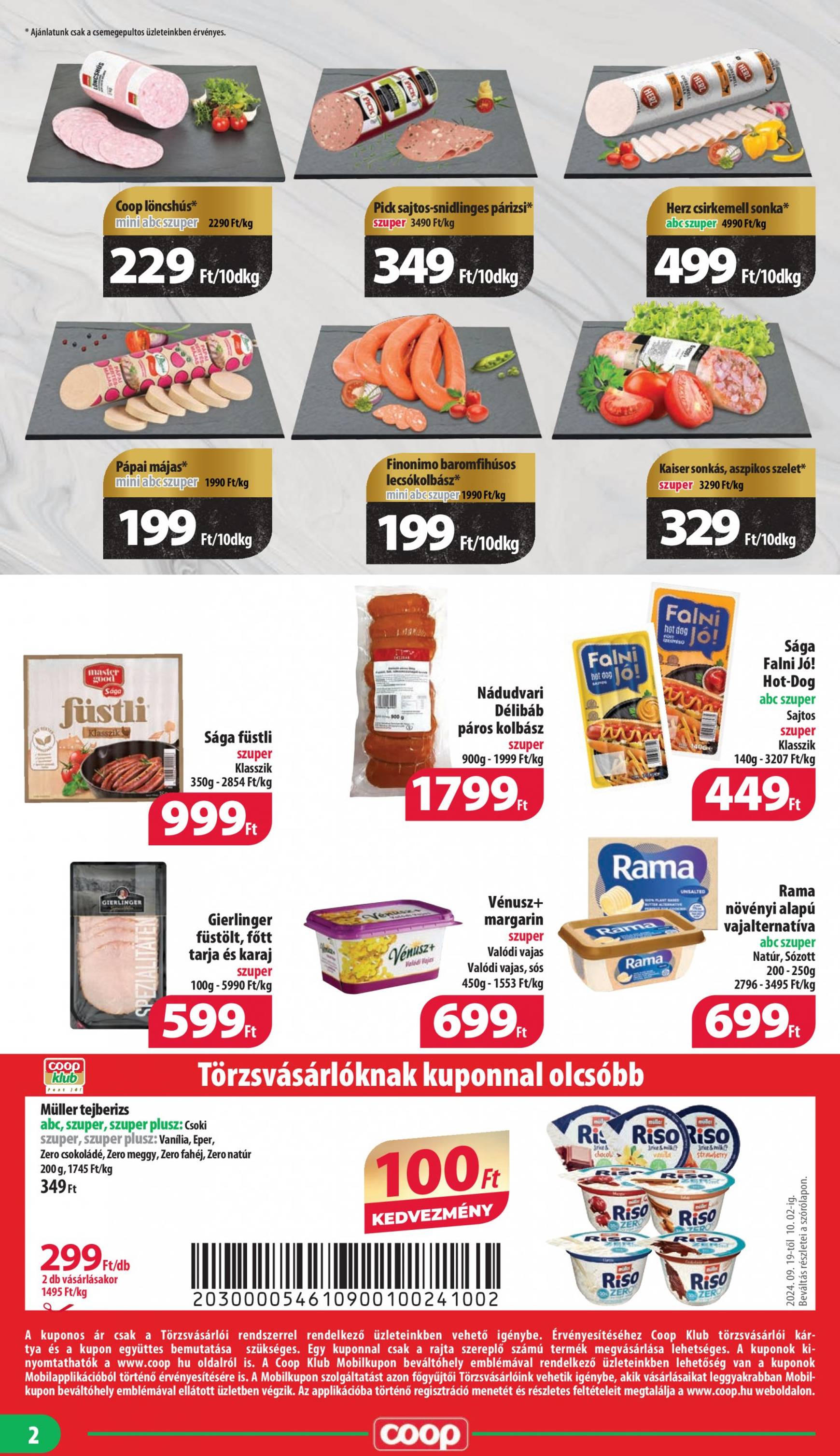 coop - Aktuális újság Coop - Mecsek 09.19. - 10.02. - page: 2