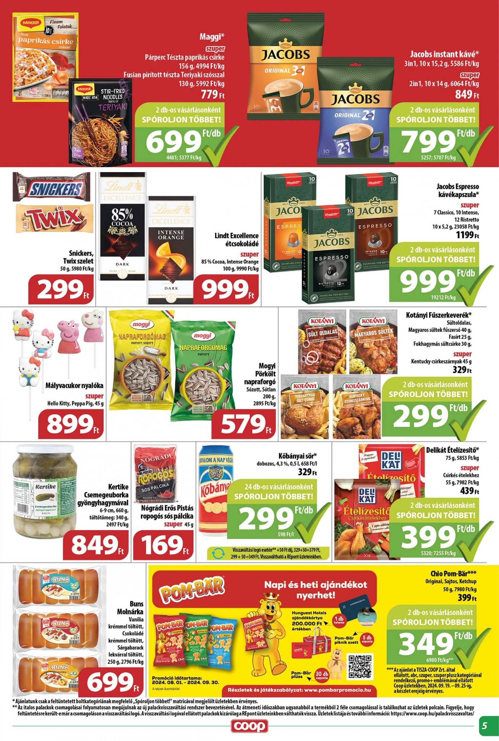 coop - Aktuális újság Coop - Tisza - Abc-Szuper 09.19. - 09.25. - page: 5