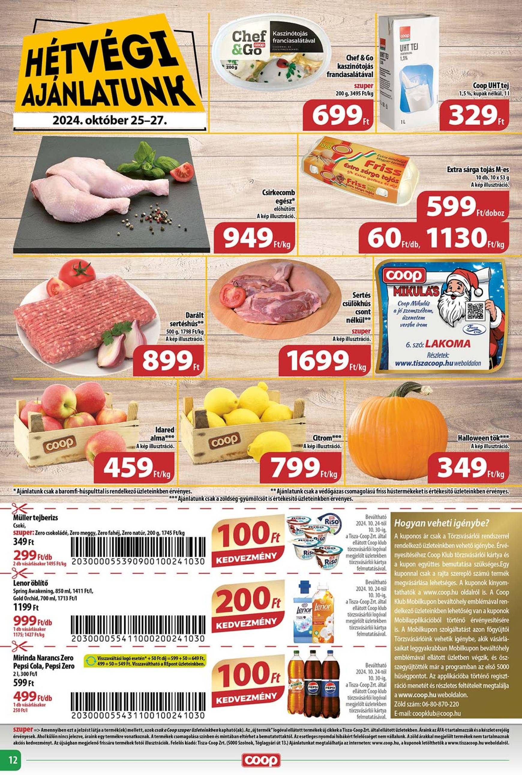 coop - Coop - Tisza - Abc-Szuper akciós újság, érvényes 10.24. - 10.30. - page: 12