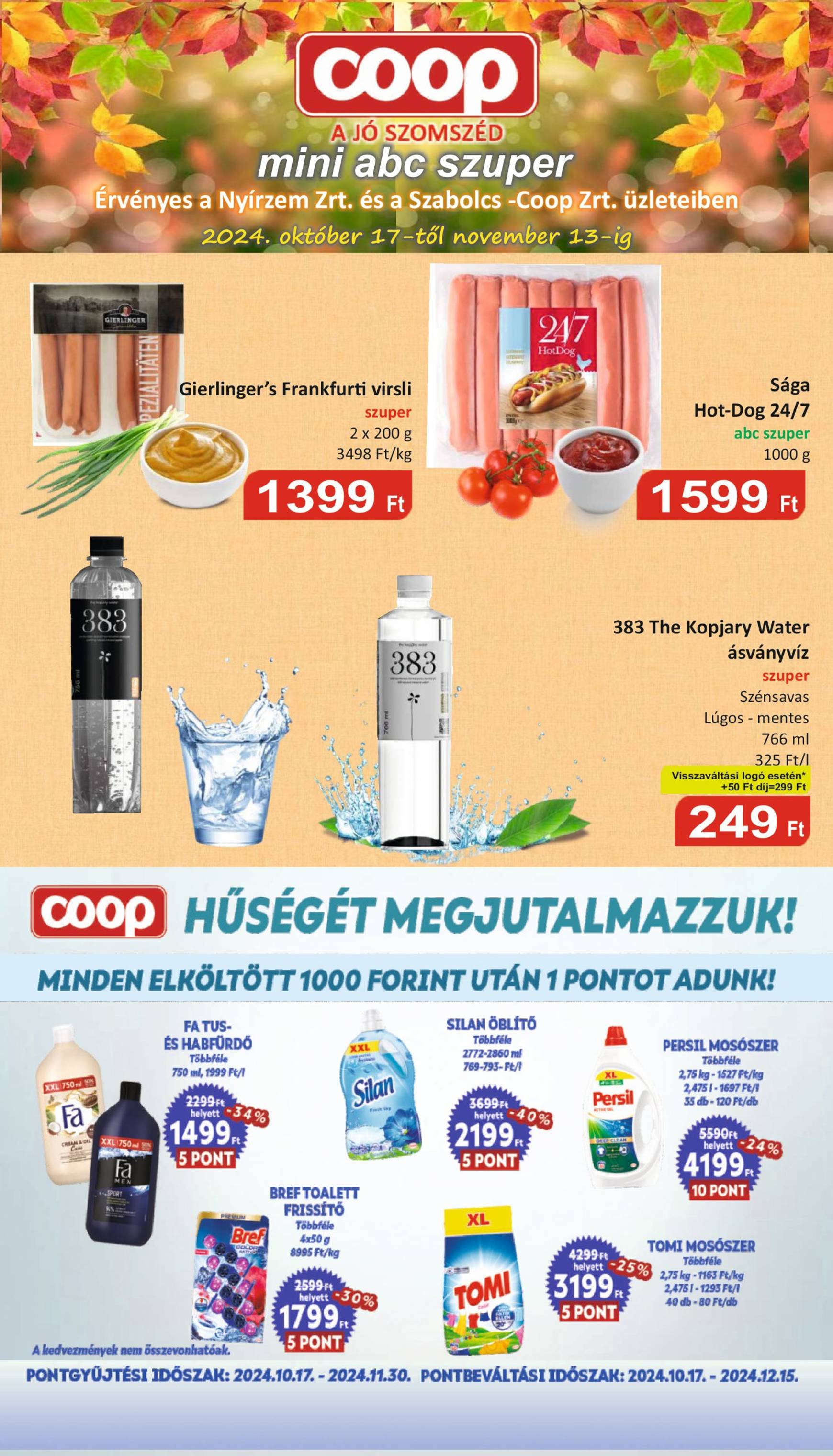 coop - Coop - Mini Abc Szuper akciós újság, érvényes 10.17. - 11.13.