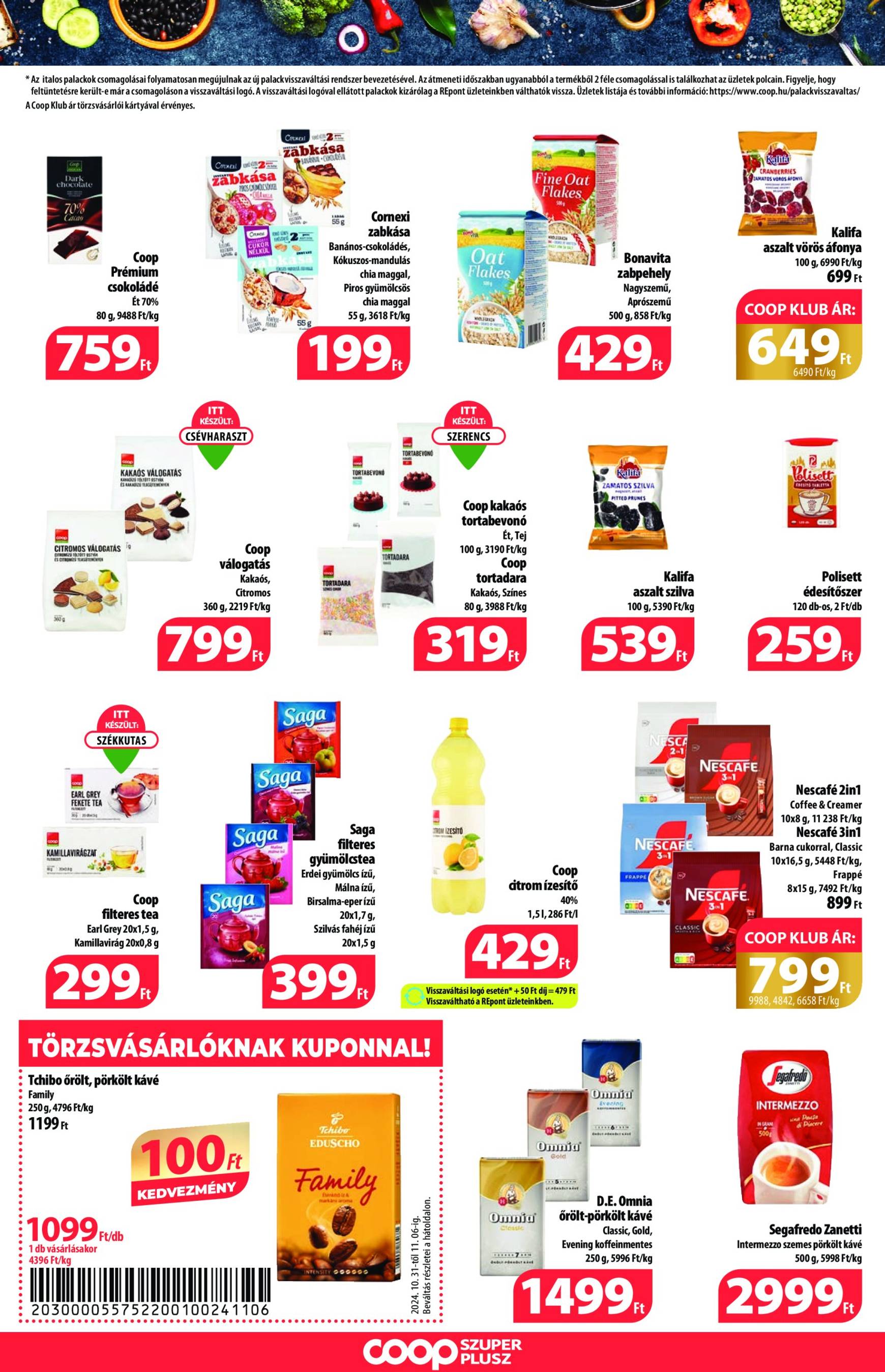 coop - Coop - Szuper Plus akciós újság, érvényes 10.31. - 11.06. - page: 8