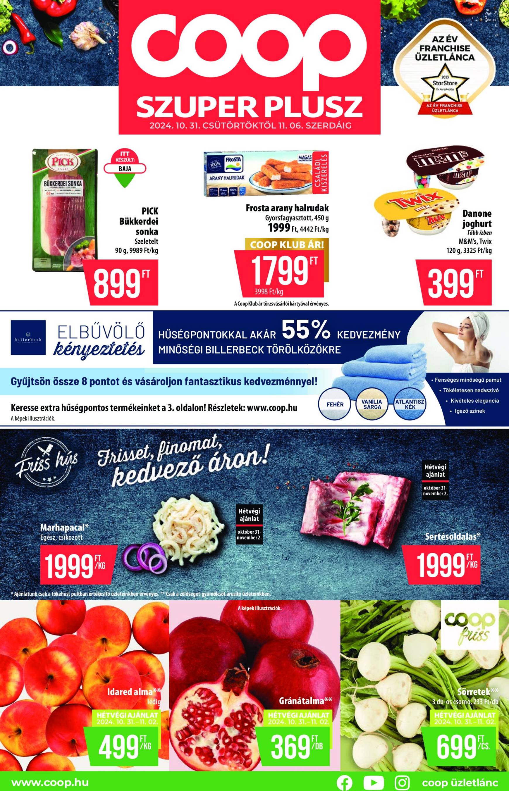 coop - Coop - Szuper Plus akciós újság, érvényes 10.31. - 11.06. - page: 1