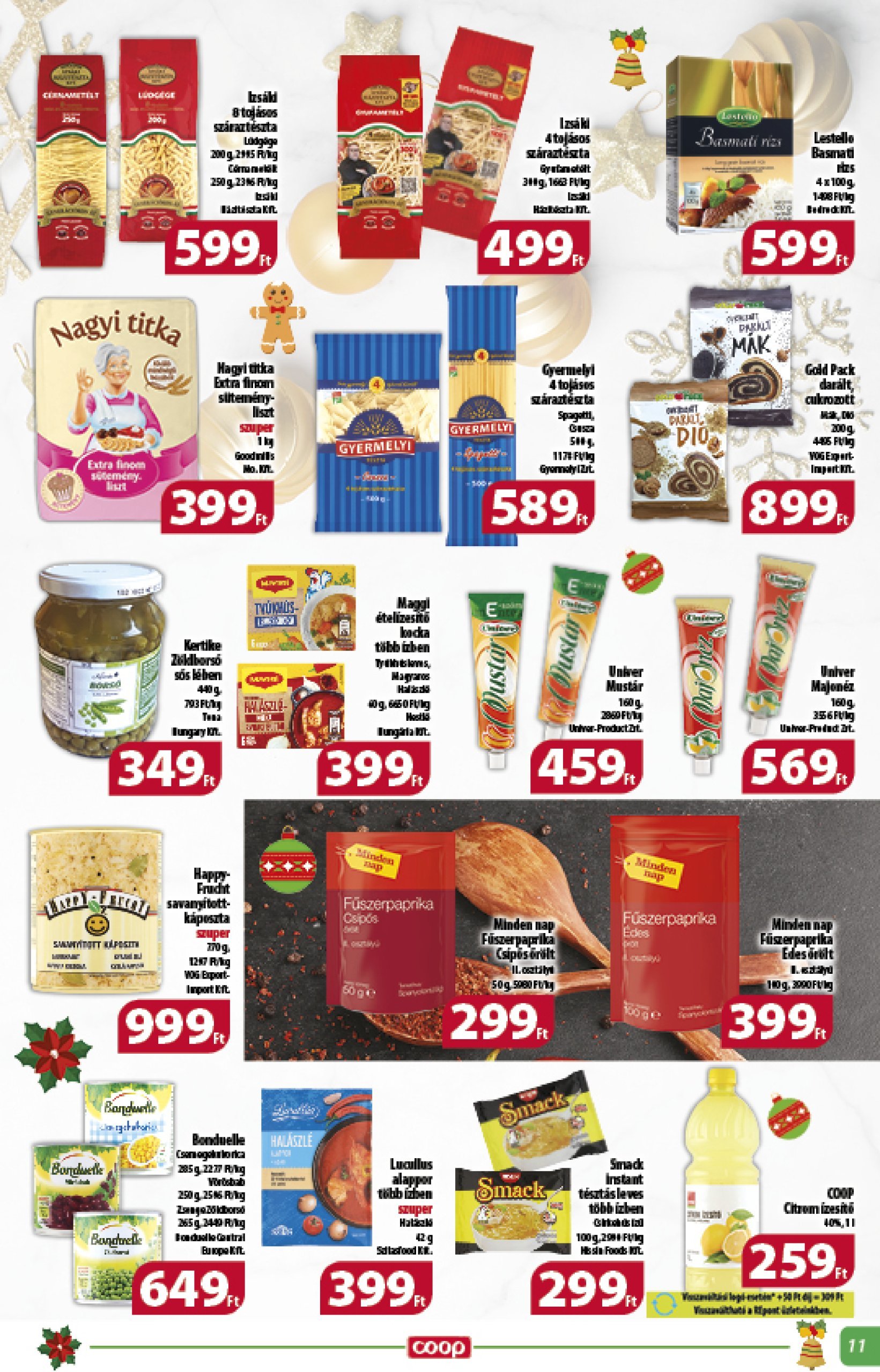 coop - Coop - Alföld akciós újság, érvényes 12.12. - 12.18. - page: 11