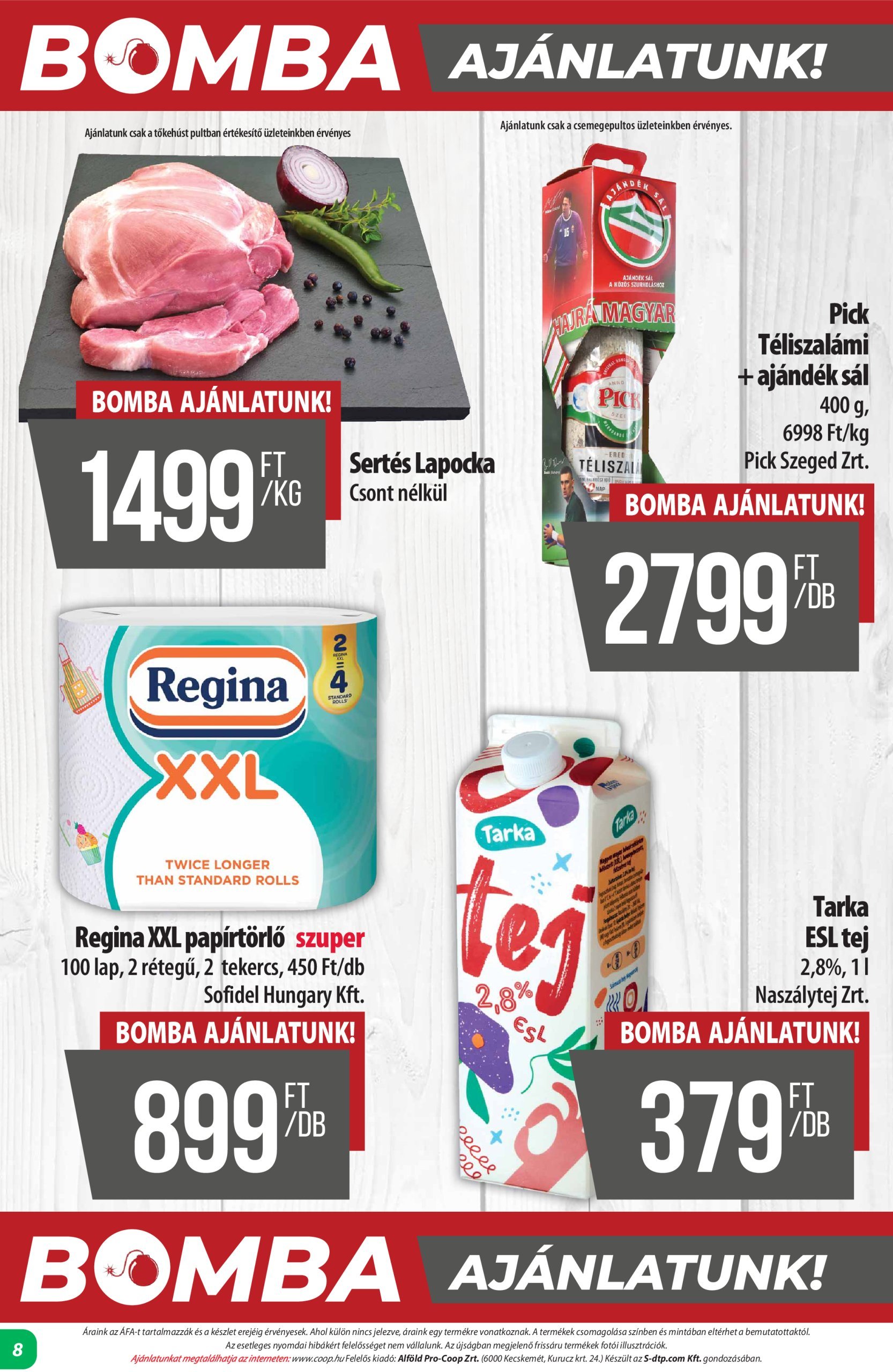 coop - Coop - Abc Szuper Alföld akciós újság, érvényes 01.16. - 01.22. - page: 8