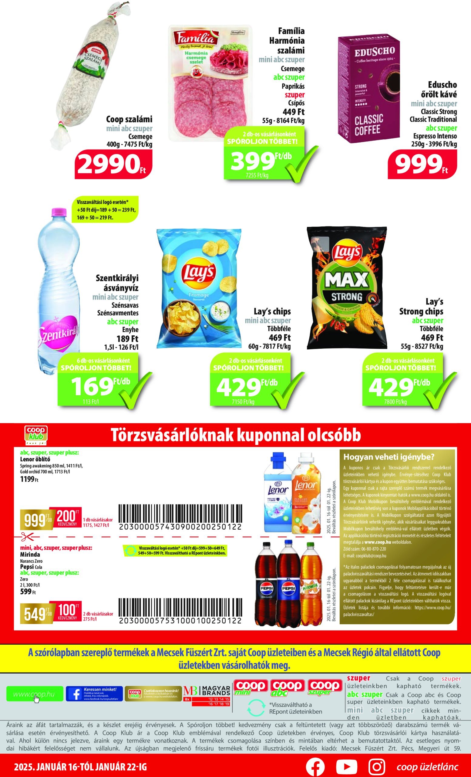 coop - Coop - Mini Abc Szuper Mecsek akciós újság, érvényes 01.16. - 01.22. - page: 8