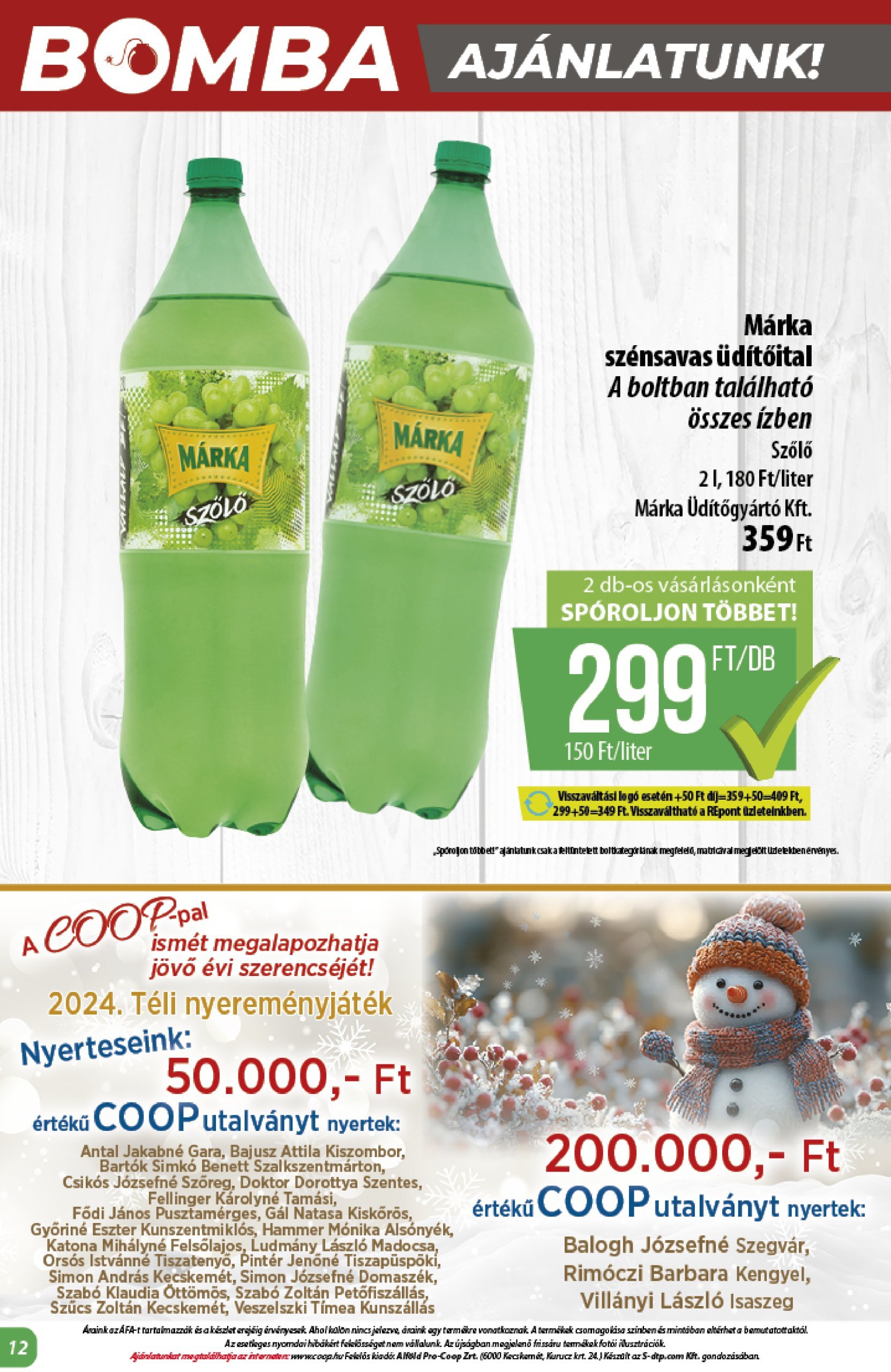 coop - Coop - Alföld akciós újság, érvényes 02.13. - 02.19. - page: 12