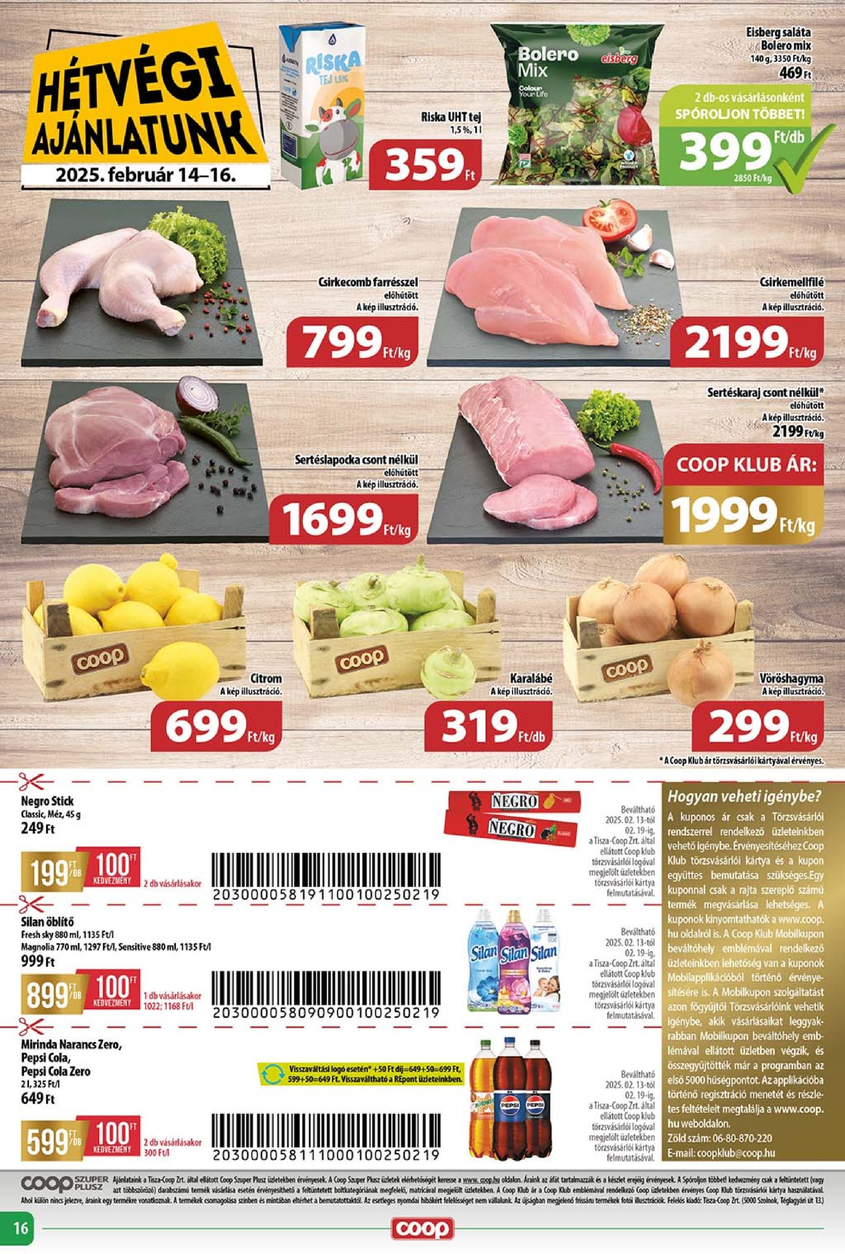 coop - Coop - Szuper Plusz akciós újság, érvényes 02.13. - 02.19. - page: 16