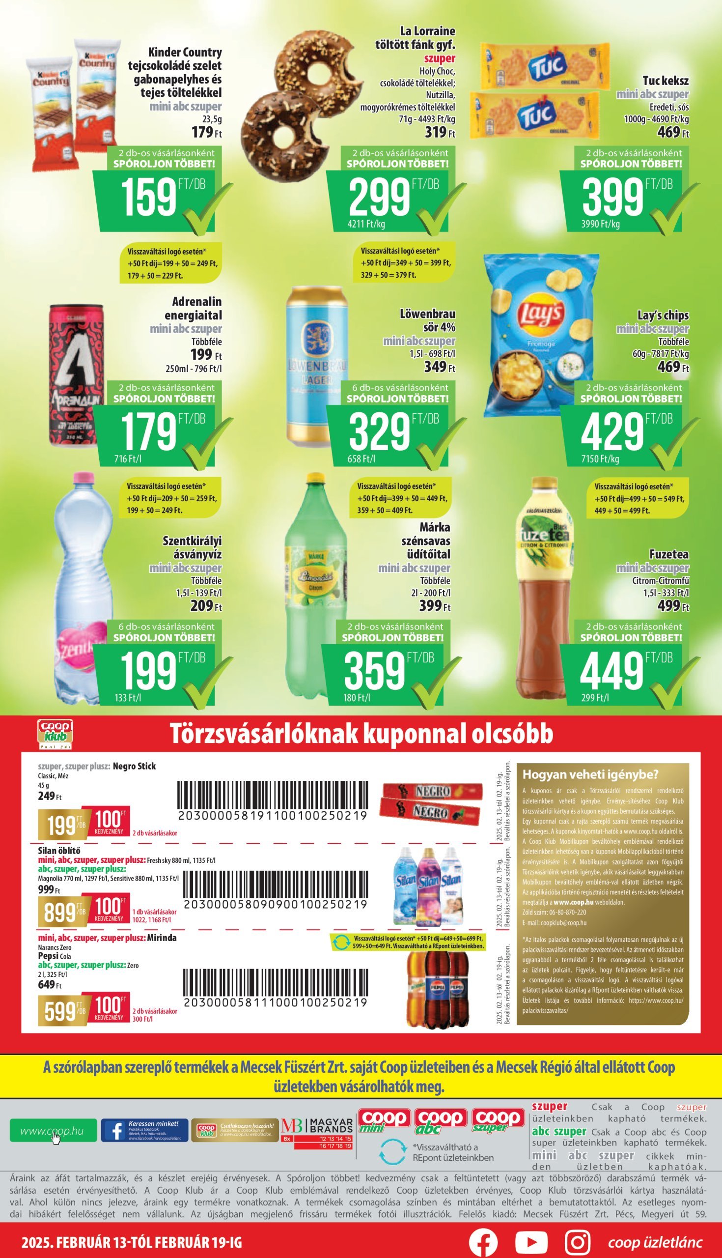 coop - Coop - Mini Abc Szuper Mecsek akciós újság, érvényes 02.13. - 02.19. - page: 8