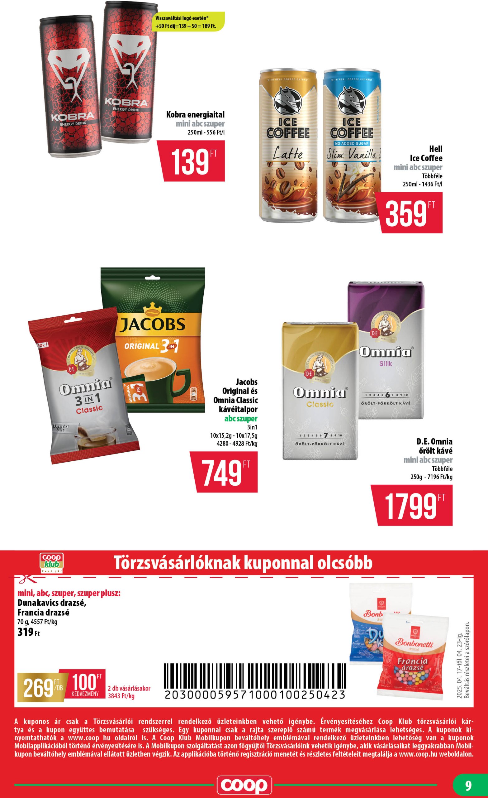 coop - Coop - Mini Abc Szuper akciós újság, érvényes 04.17. - 04.23. - page: 9