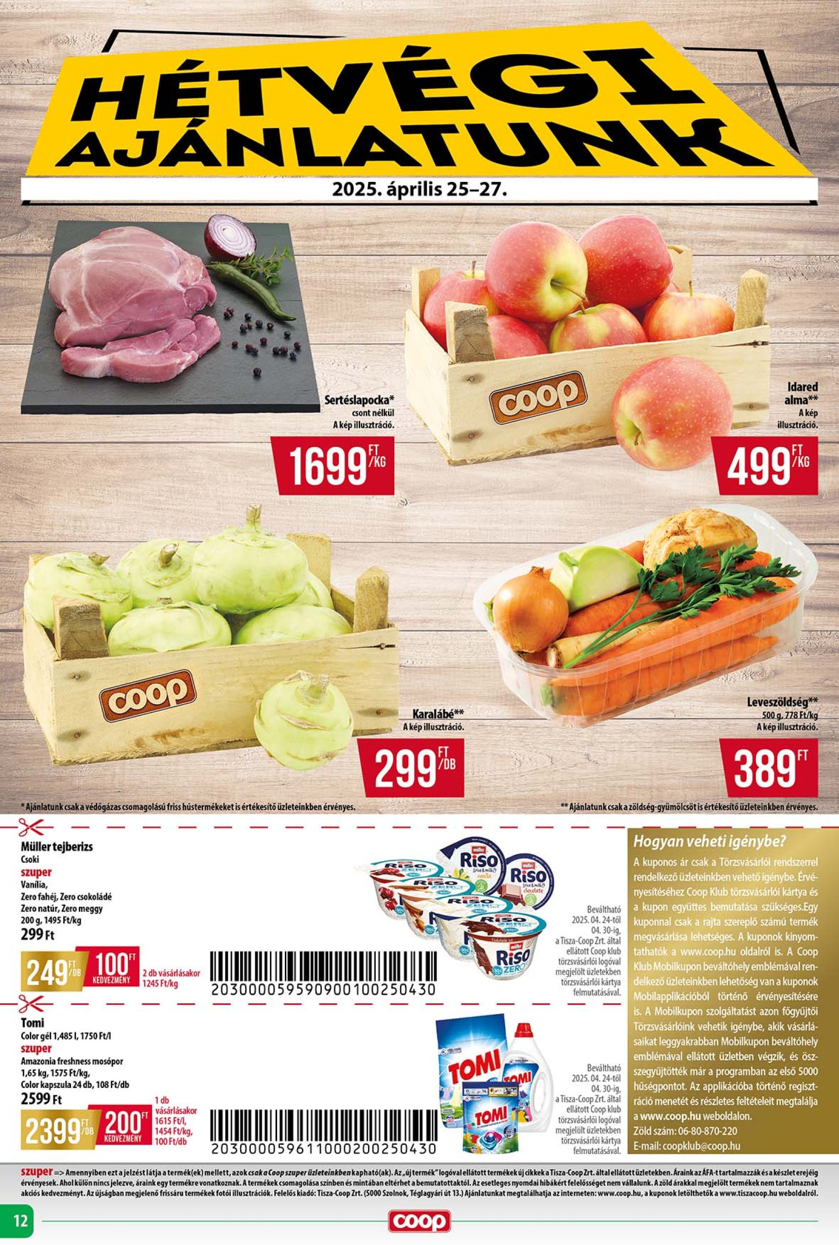 coop - Coop - Tisza - Abc-Szuper akciós újság, érvényes 04.24. - 04.30. - page: 12