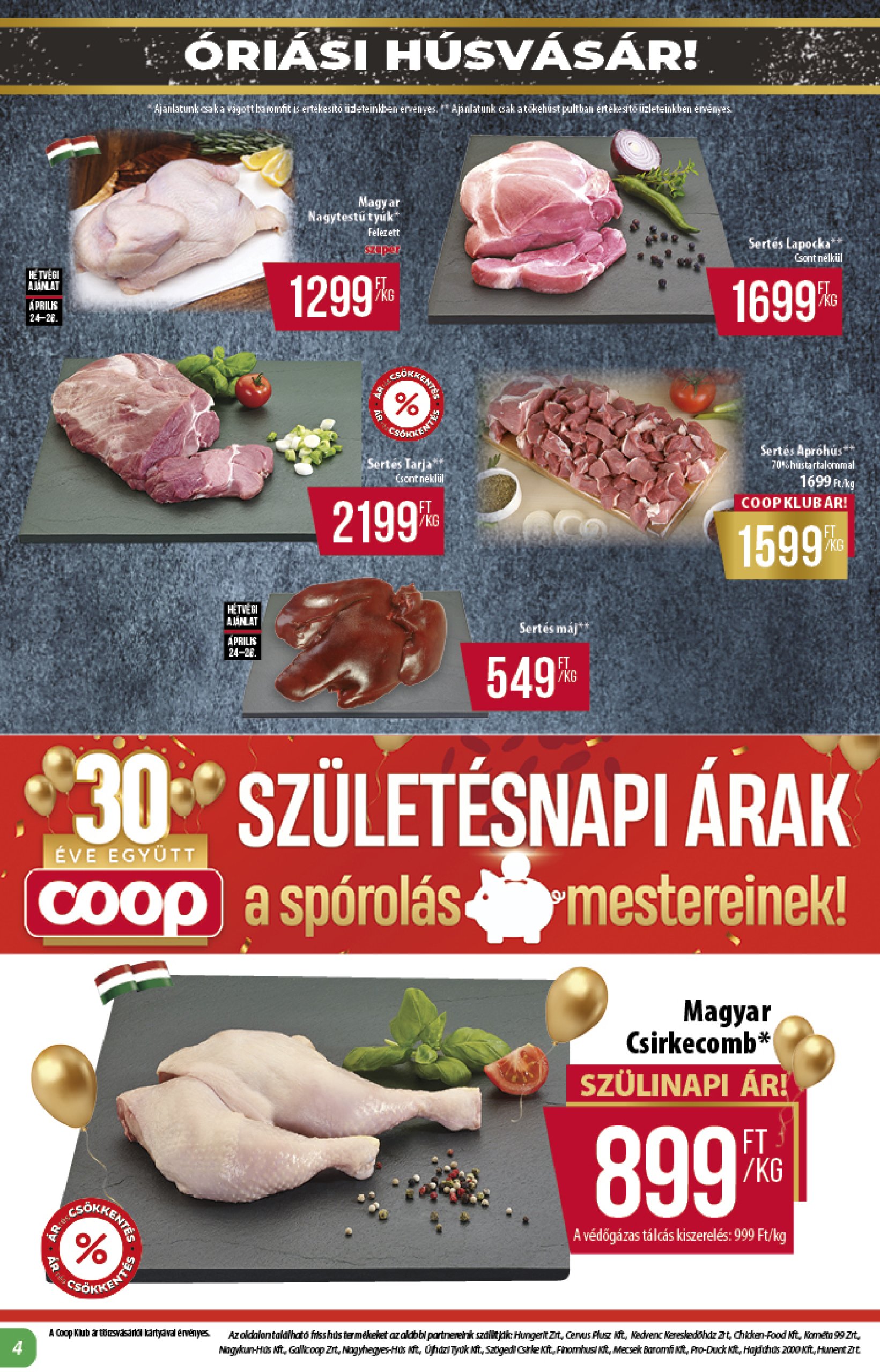 coop - Coop - Alföld akciós újság, érvényes 04.24. - 04.30. - page: 4
