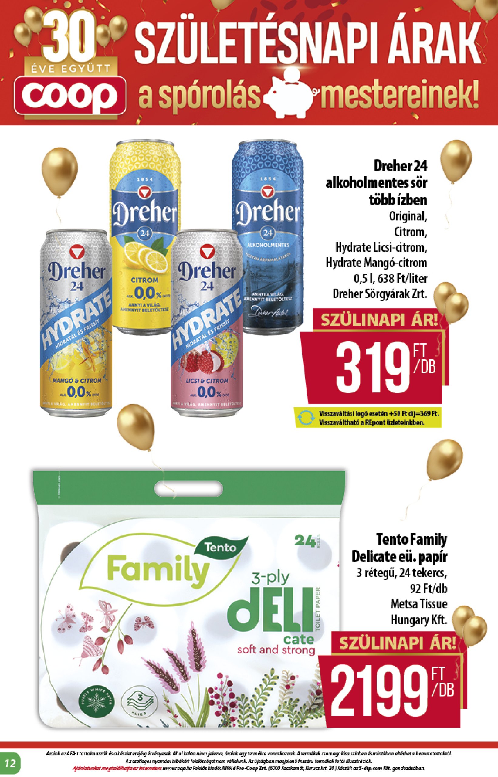 coop - Coop - Alföld akciós újság, érvényes 04.24. - 04.30. - page: 12